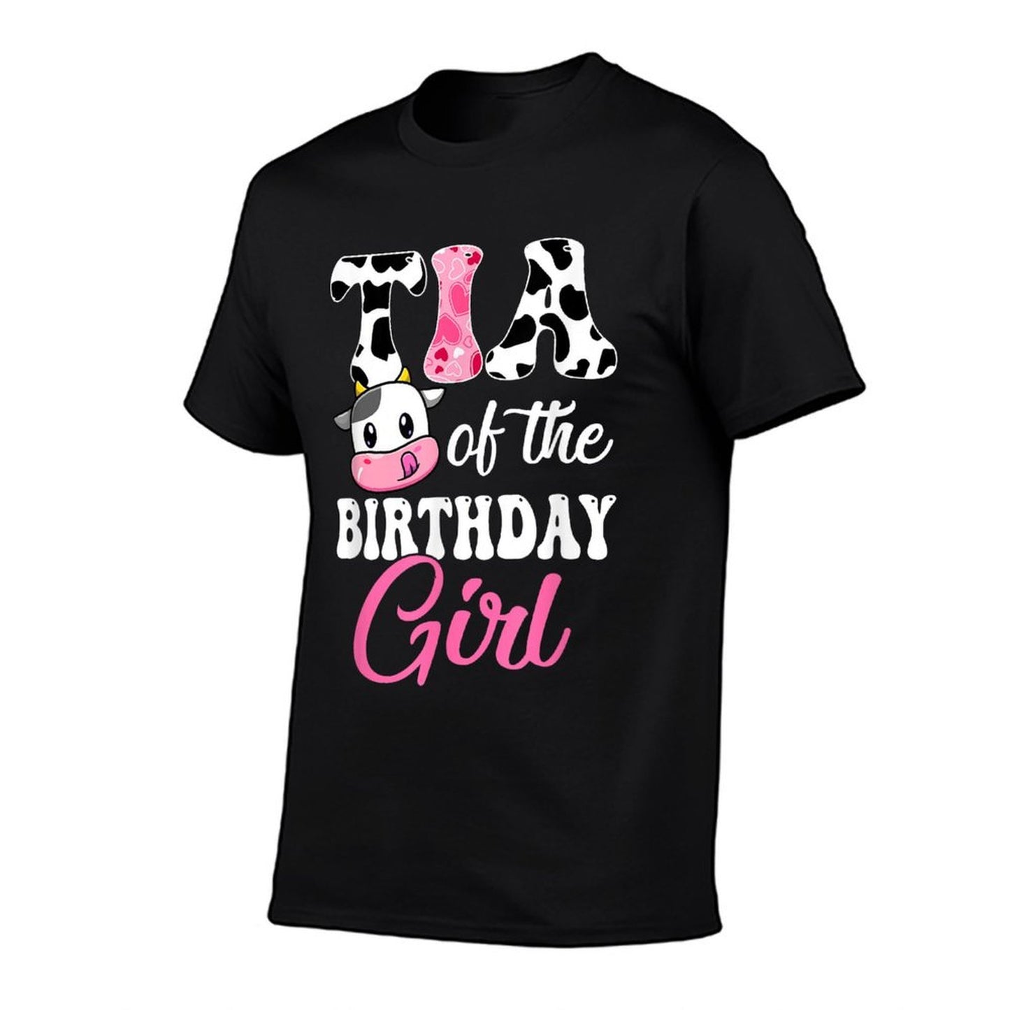 Tia Of The Birthday Girl Farm Cow 1St Birthday Girl  Graphic-printed T-Shirt