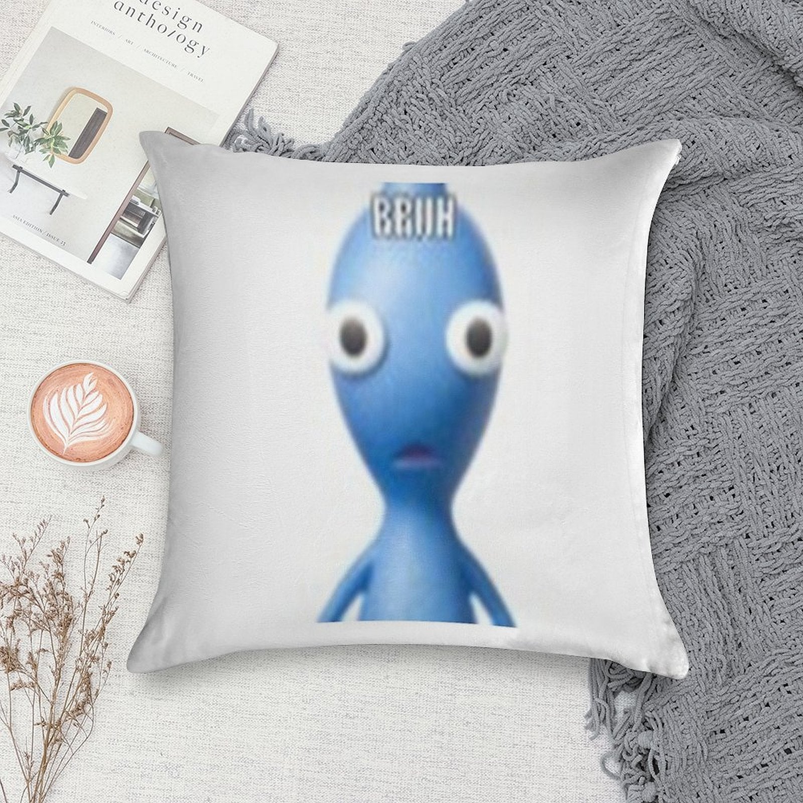 BRUH Pikmin 2 Soft Gift Ready Throw Pillow