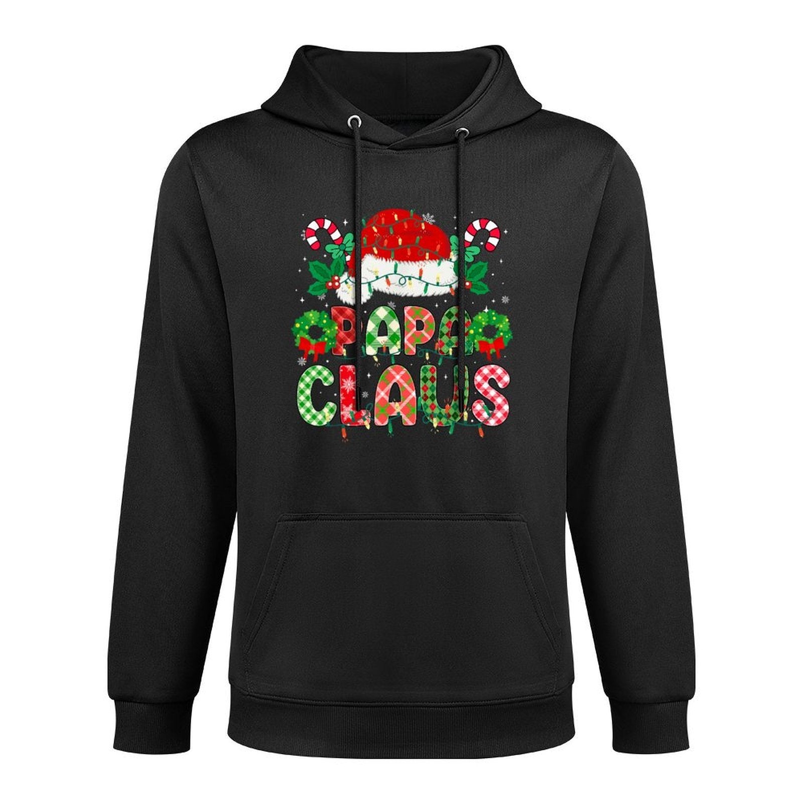 Papa Claus Christmas Lights Pajama Family Matching Grandpa Unisex Design Hoodie