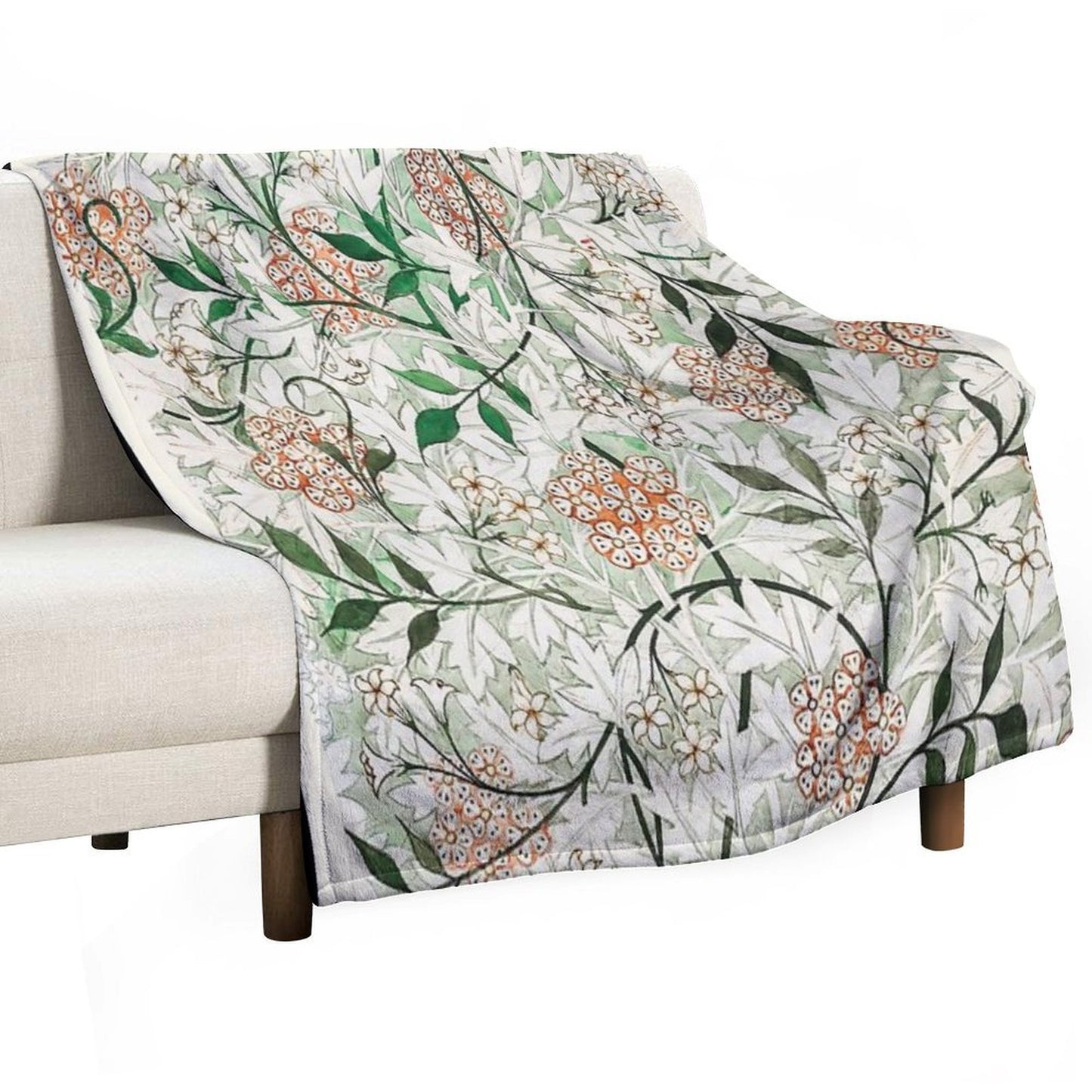 William Morris - Jasmine Travel-friendly Throw Blanket