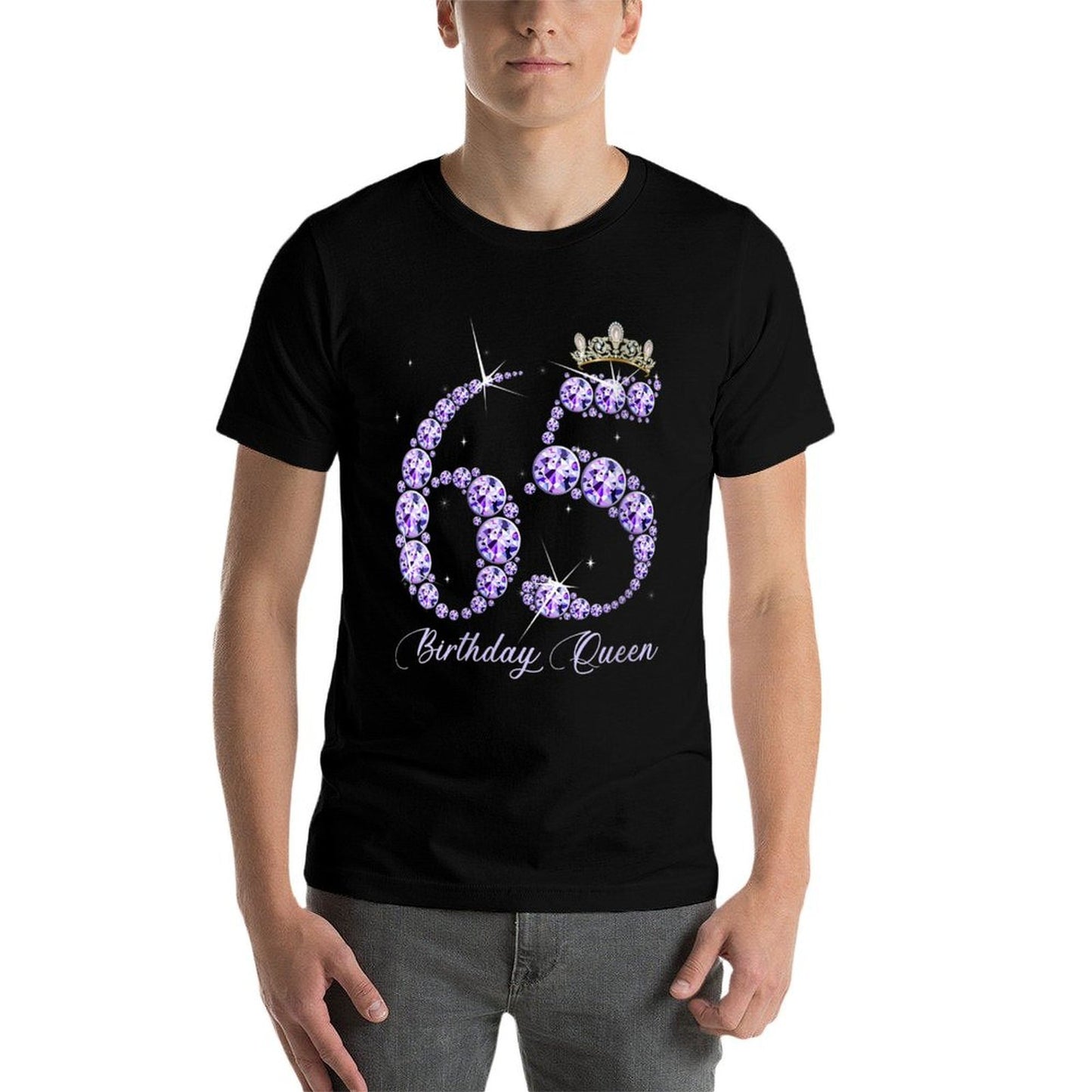 Womens 65 Year Old Its My 65th Birthday Queen Diamond Heels Crown Eco-friendly Material T-Shirt