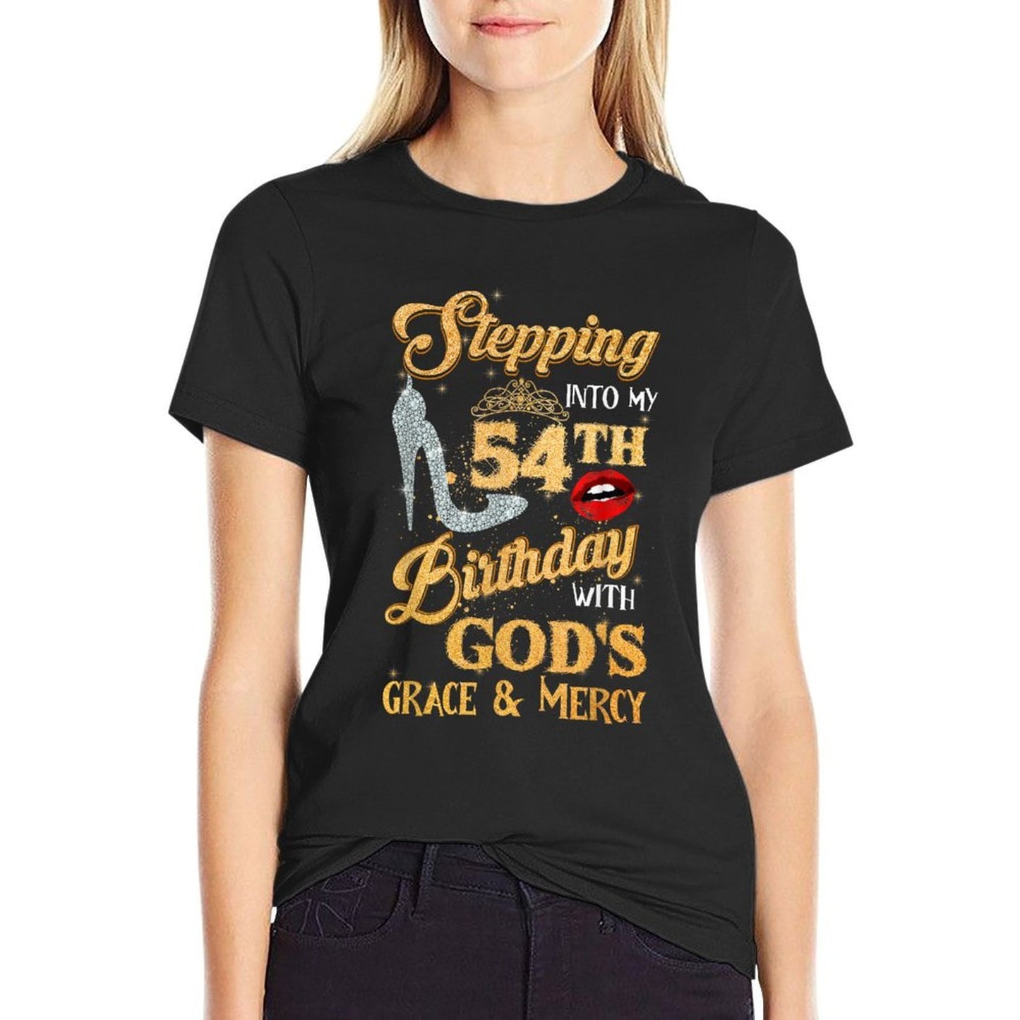 Stepping Into My 54th Birthday With God's Grace Mercy 54 Soft T-Shirt