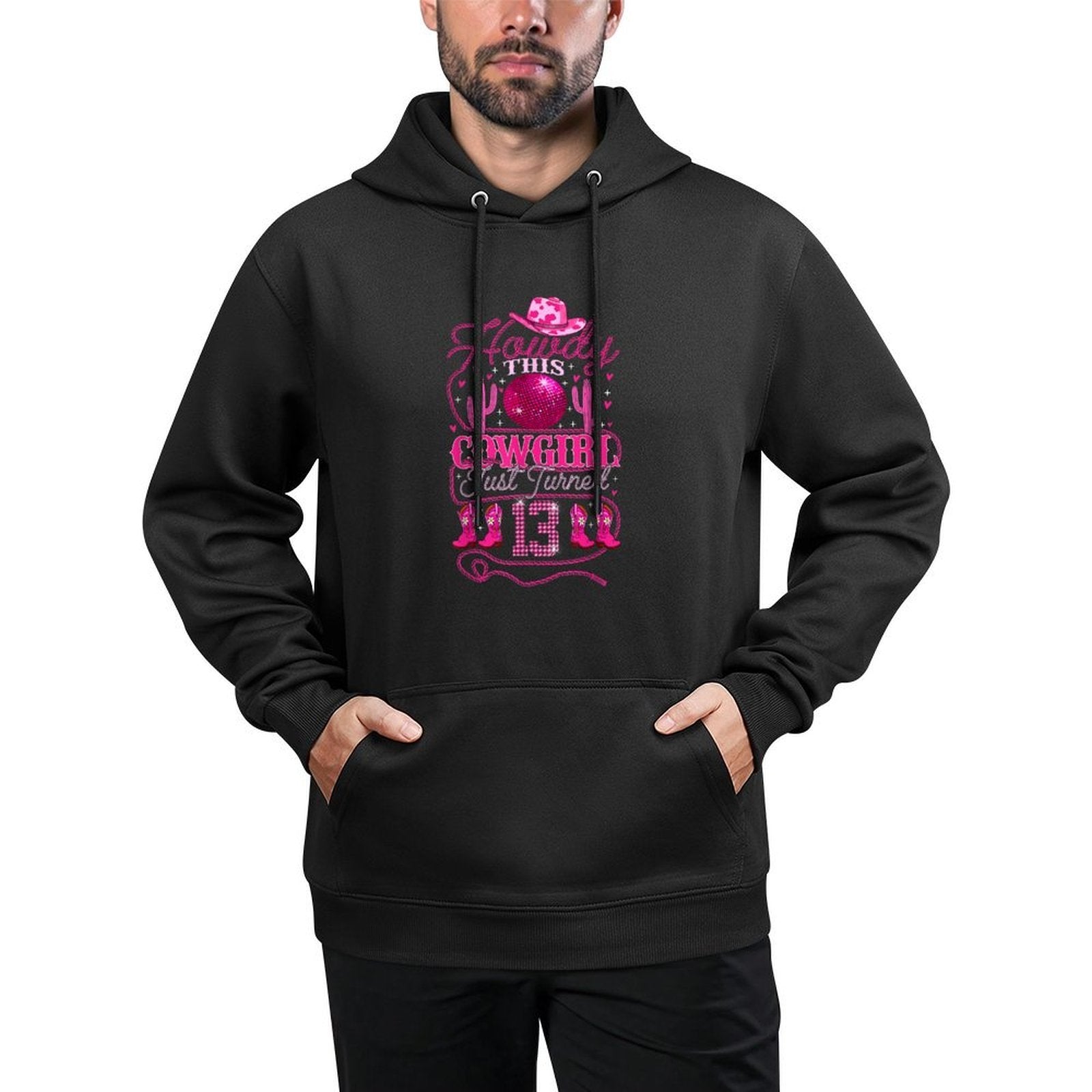 13yr Birthday Cowgirl Western 13 Year Old Girl 13th Birthday Unisex Design Hoodie