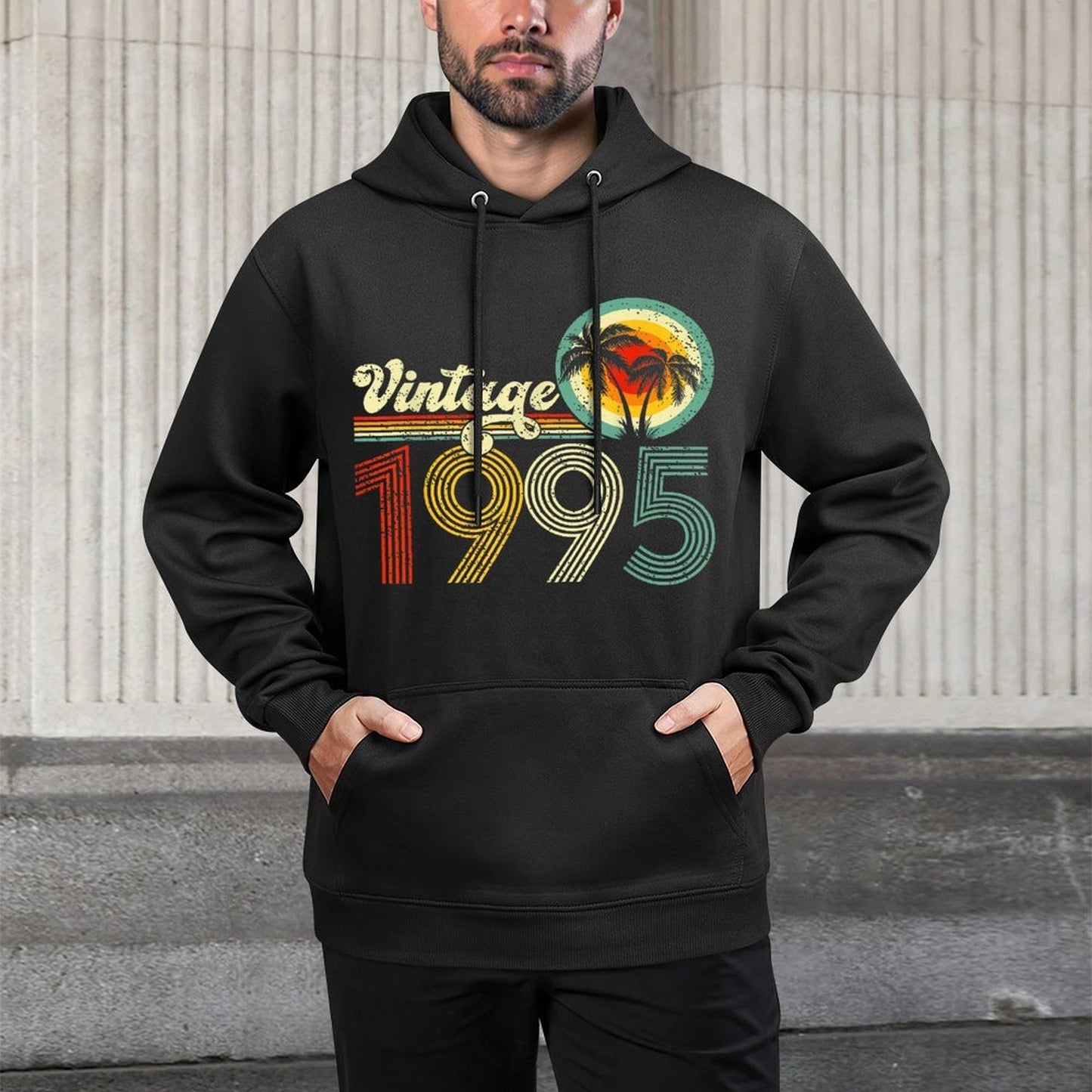 30 Years Old Gifts Vintage Born In 1995 Retro 30th Birthday Moisture-Wicking Hoodie