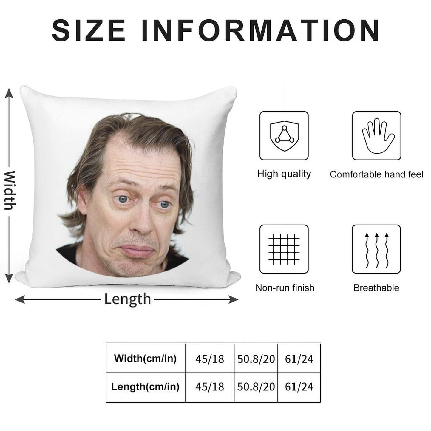 Steve Buscemi Meme Funny! Soft Shrink-Resistant Throw Pillow