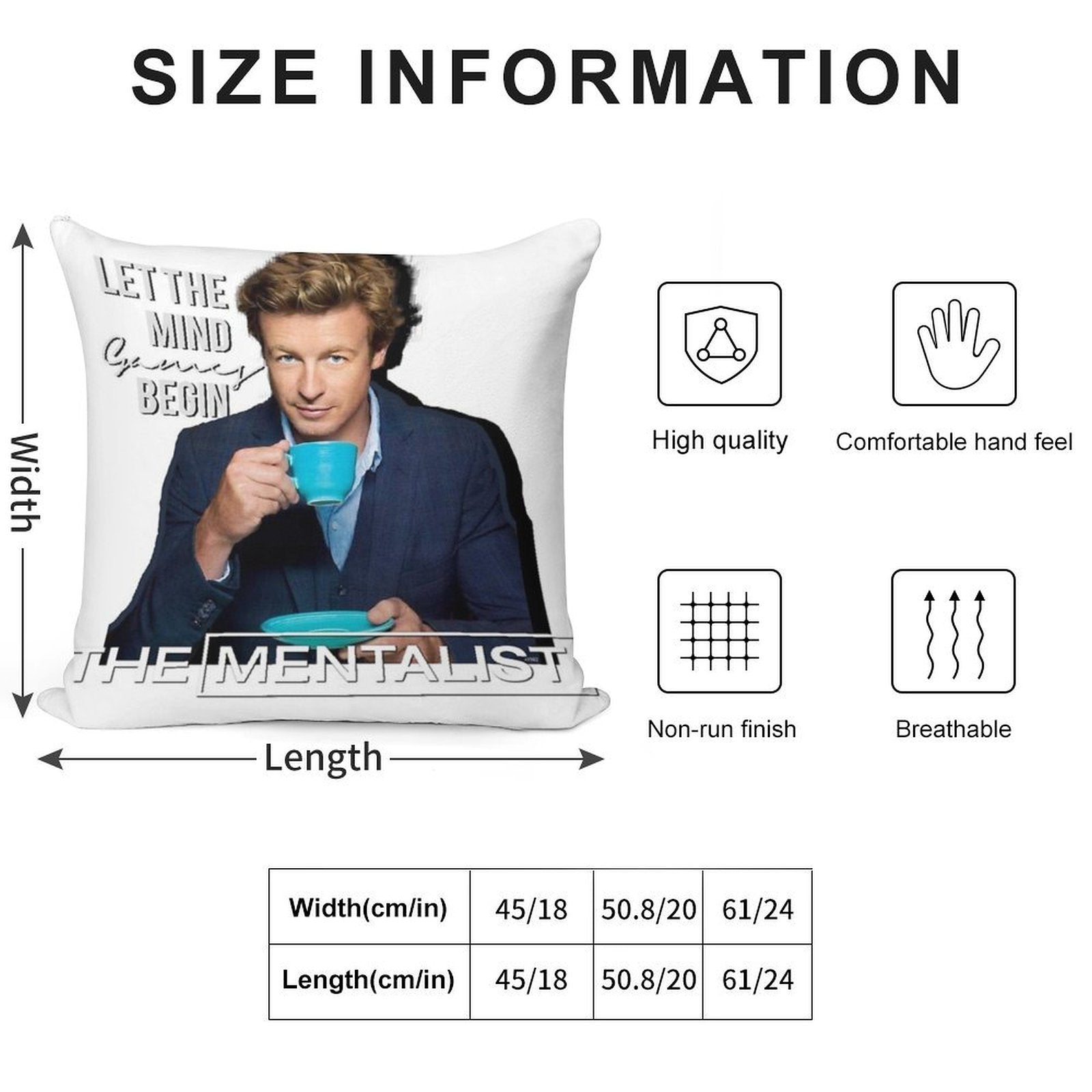 The Mentalist Soft Multiple Sizes Throw Pillow