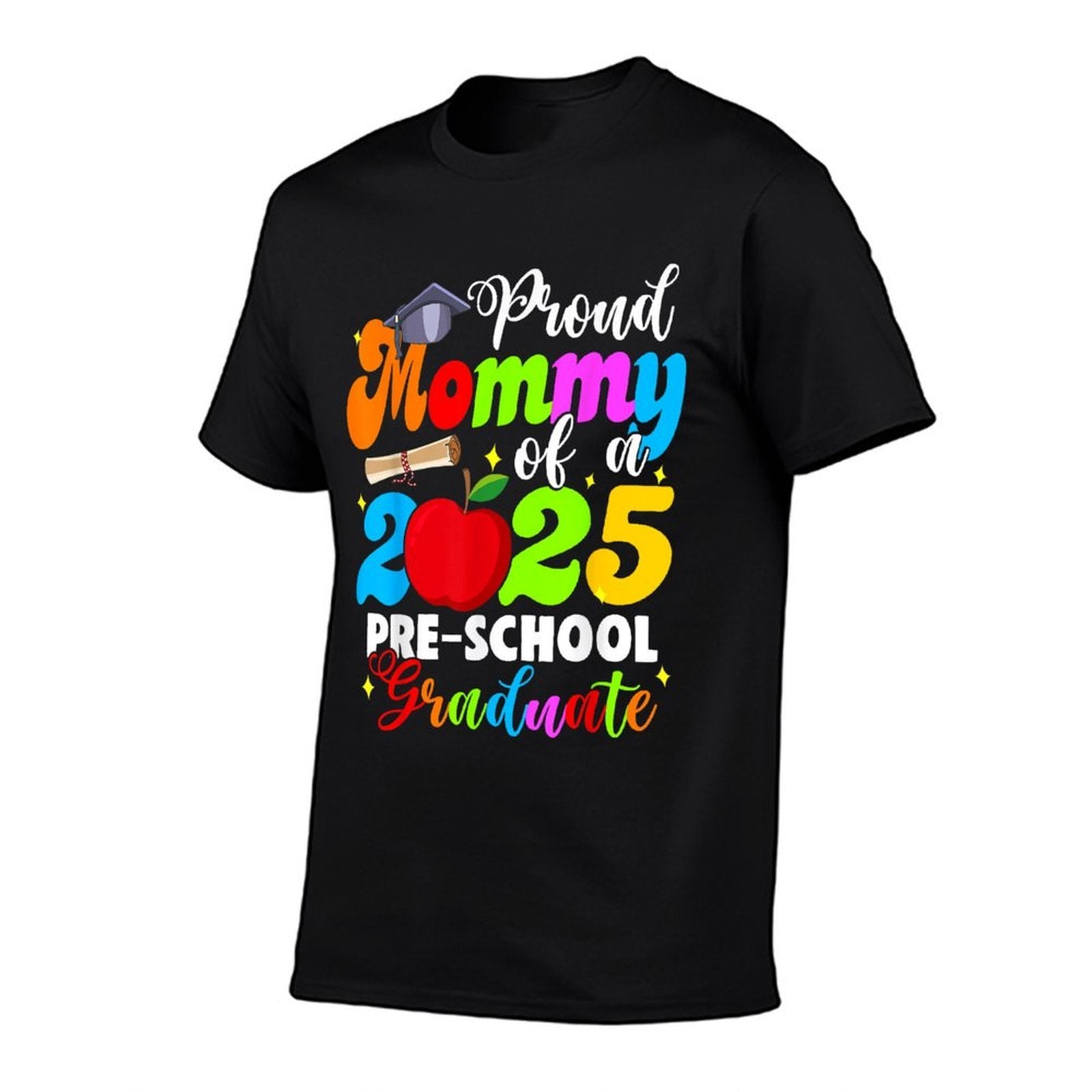 Proud Mommy Of 2025 Pre-school Graduate Graduation Pre-K  Heathered Texture T-Shirt