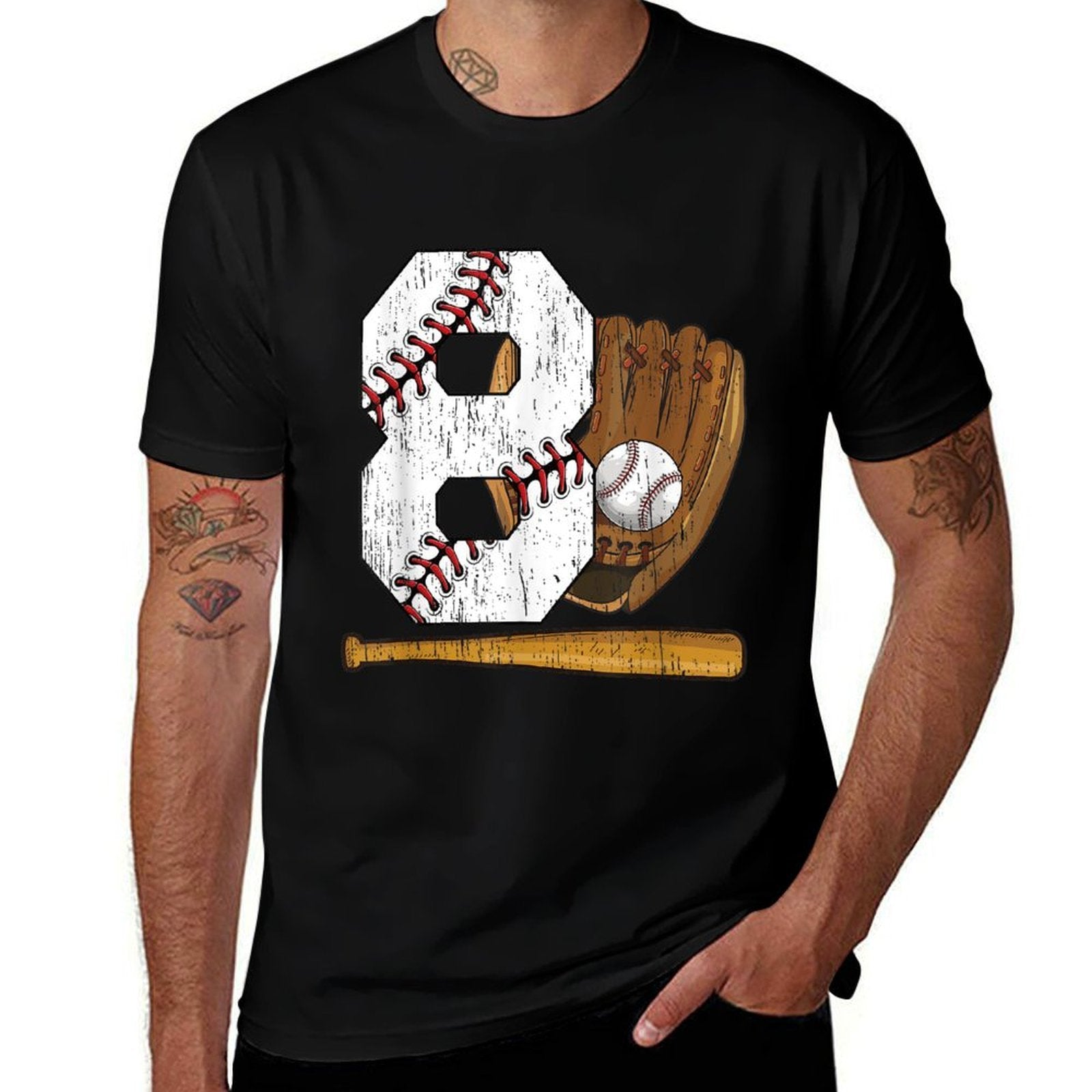 8th Birthday Baseball Boy Eight Year Old Baseball Player  Breathable T-Shirt