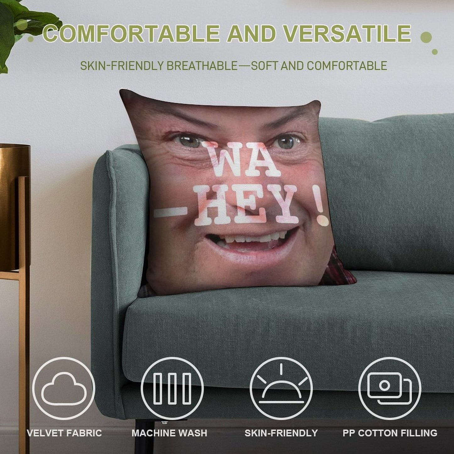 Wa-Hey! Wheeler Dealers Mike Brewer Tee Soft Durable Construction Throw Pillow