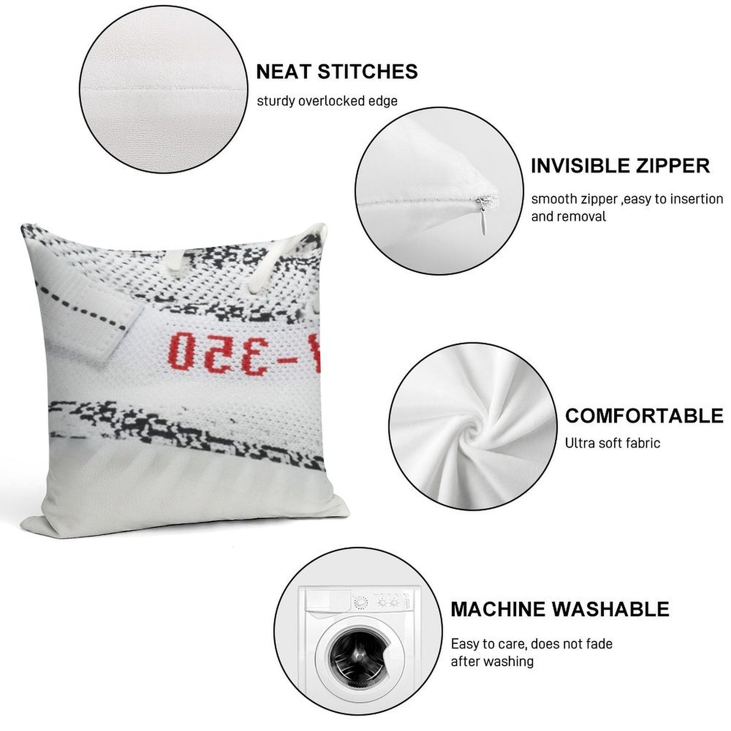 Yeezy Zebra Throw Floor Pillows & Face Masks Soft Anti-Pilling Throw Pillow