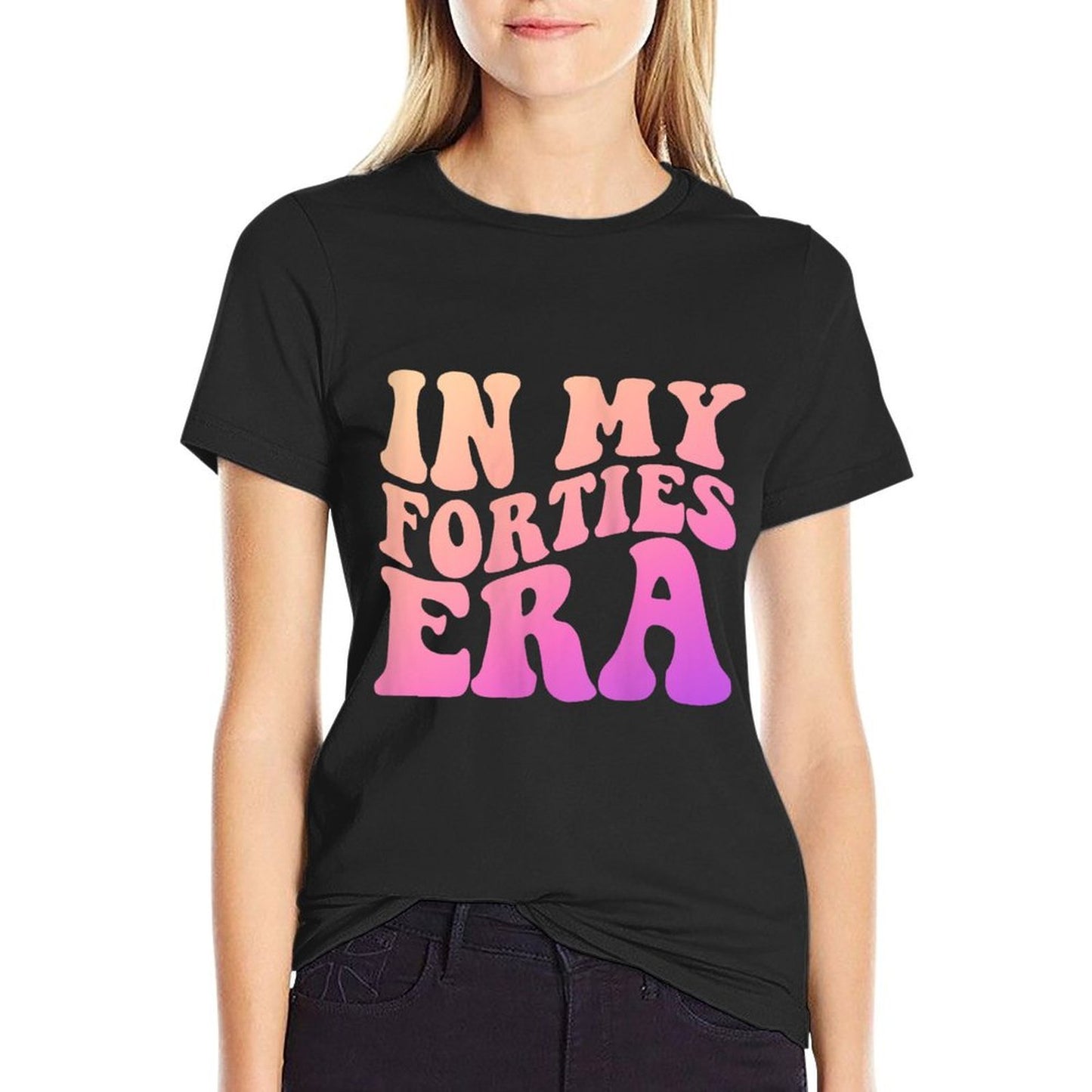 Womens 40th Birthday 40 Years Old Women 1985 In My Forties Era Oversized Silhouette T-Shirt