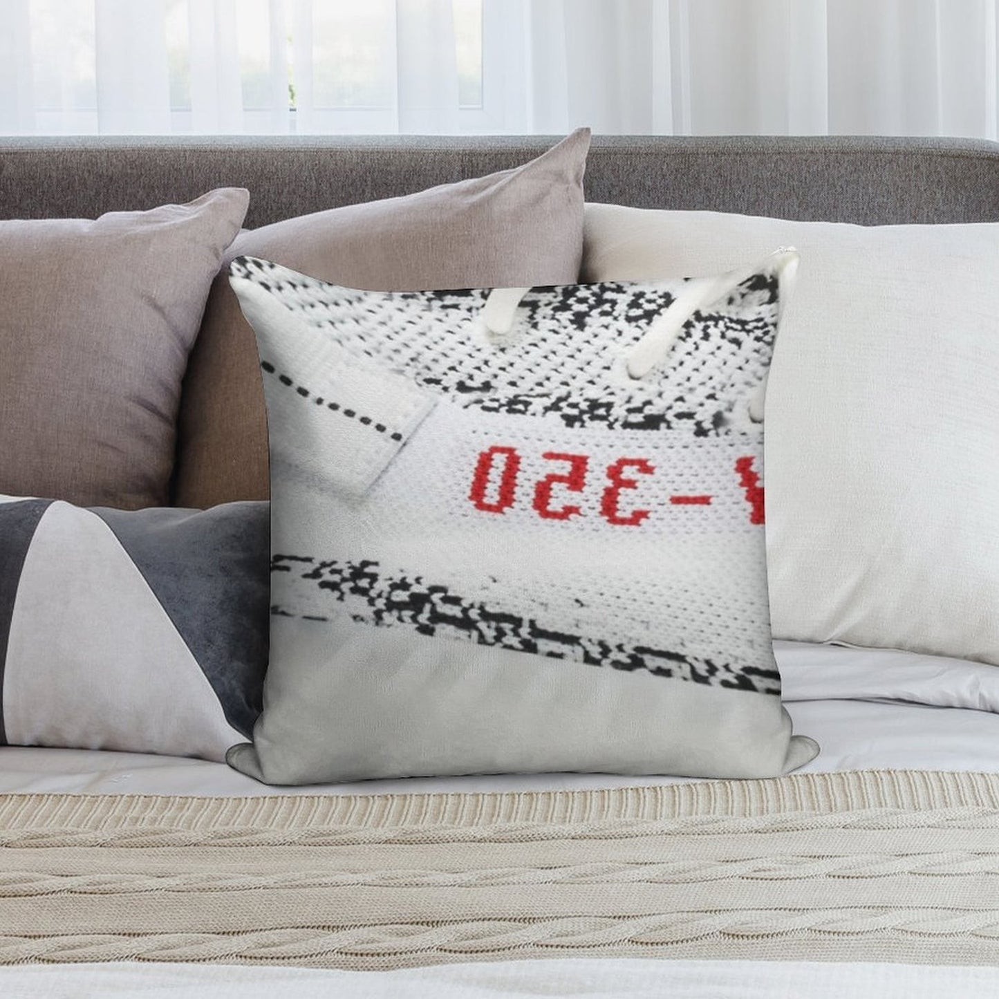 Yeezy Zebra Throw Floor Pillows & Face Masks Soft Anti-Pilling Throw Pillow