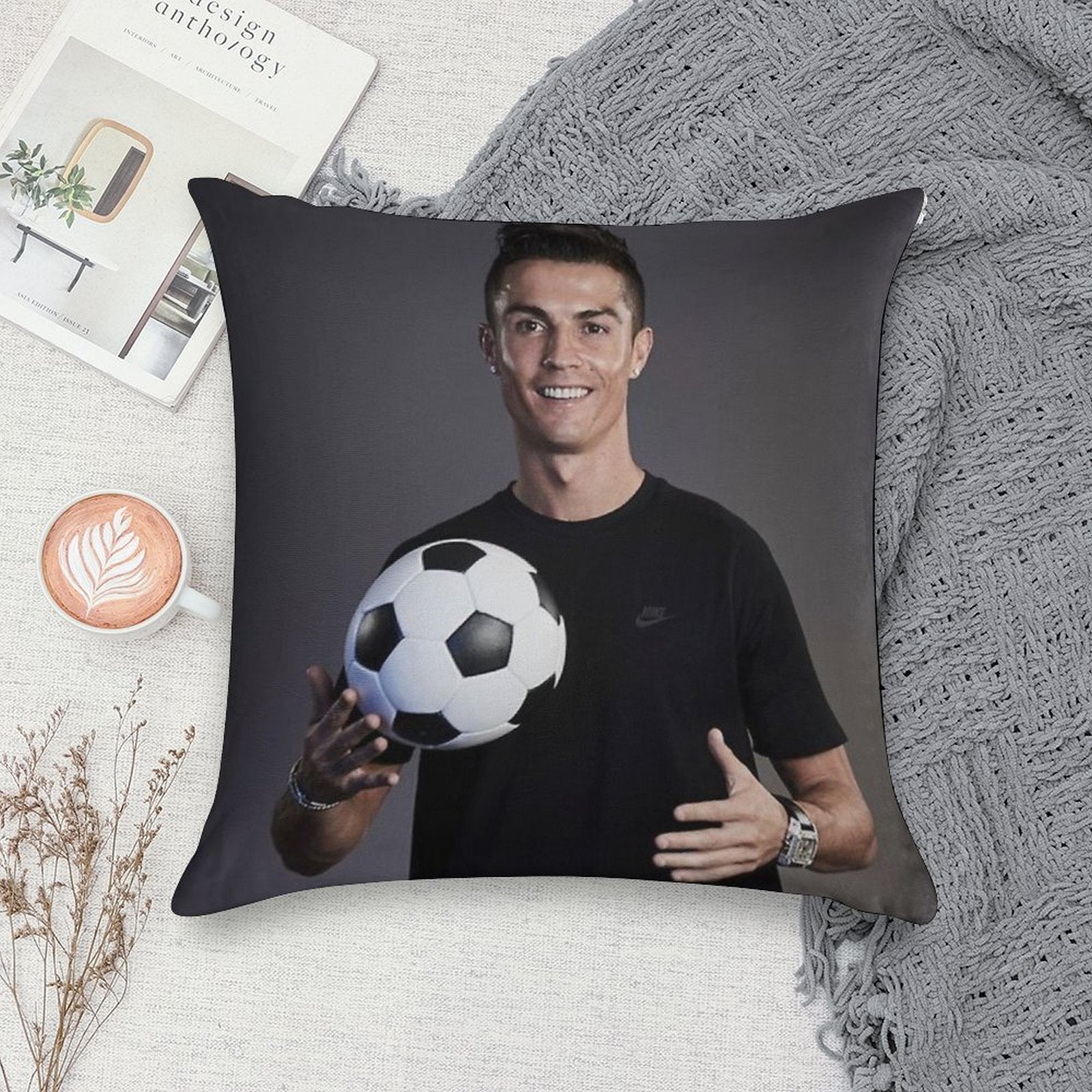 Cr7 Soft Skin-Friendly Throw Pillow