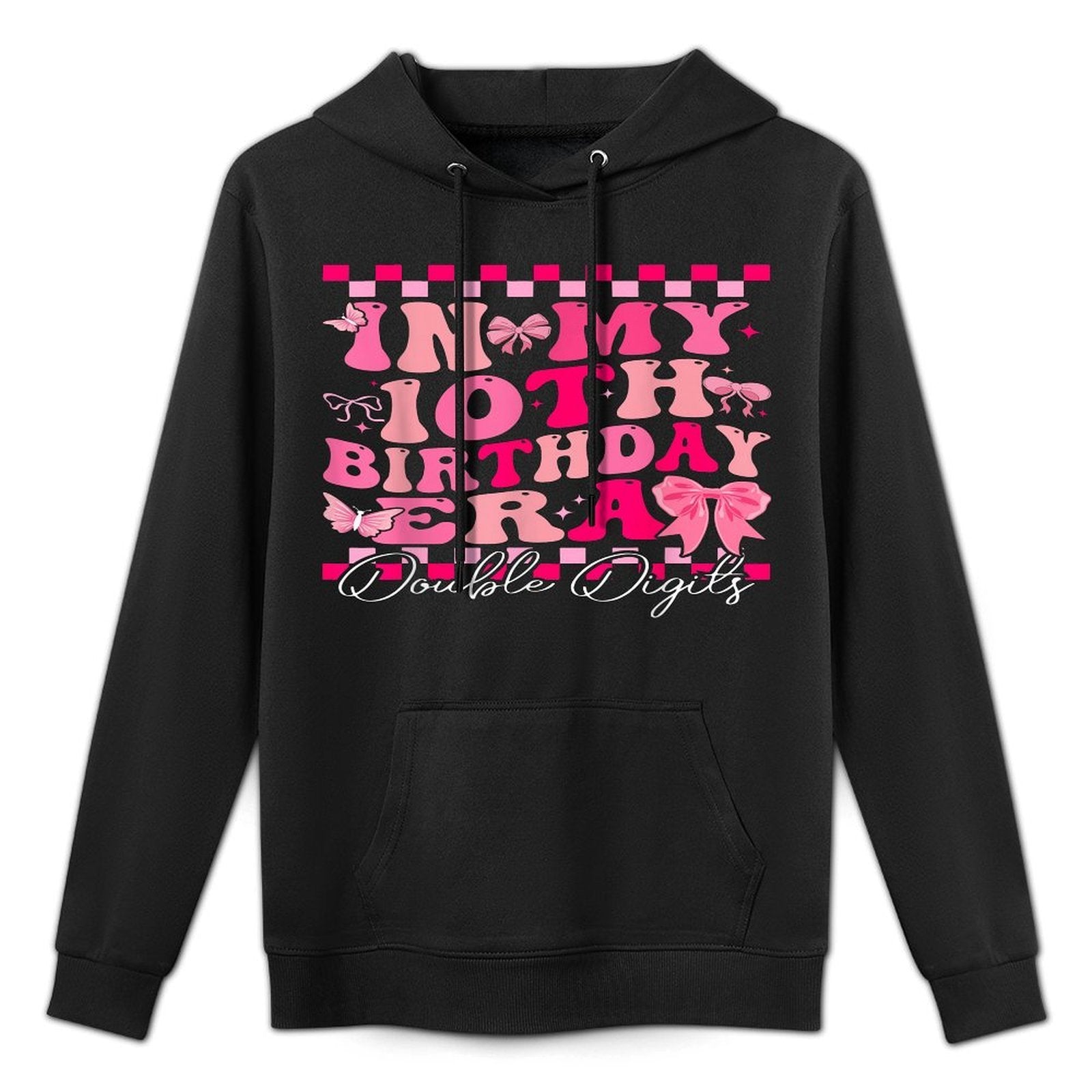 In My 10th Birthday Era Double Digits Coquette Bow Girl Bday All-Day Comfort Hoodie