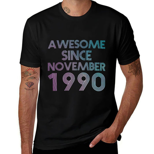 35 Years Old Awesome Since November 1990 35th Birthday  Odor-resistant T-Shirt