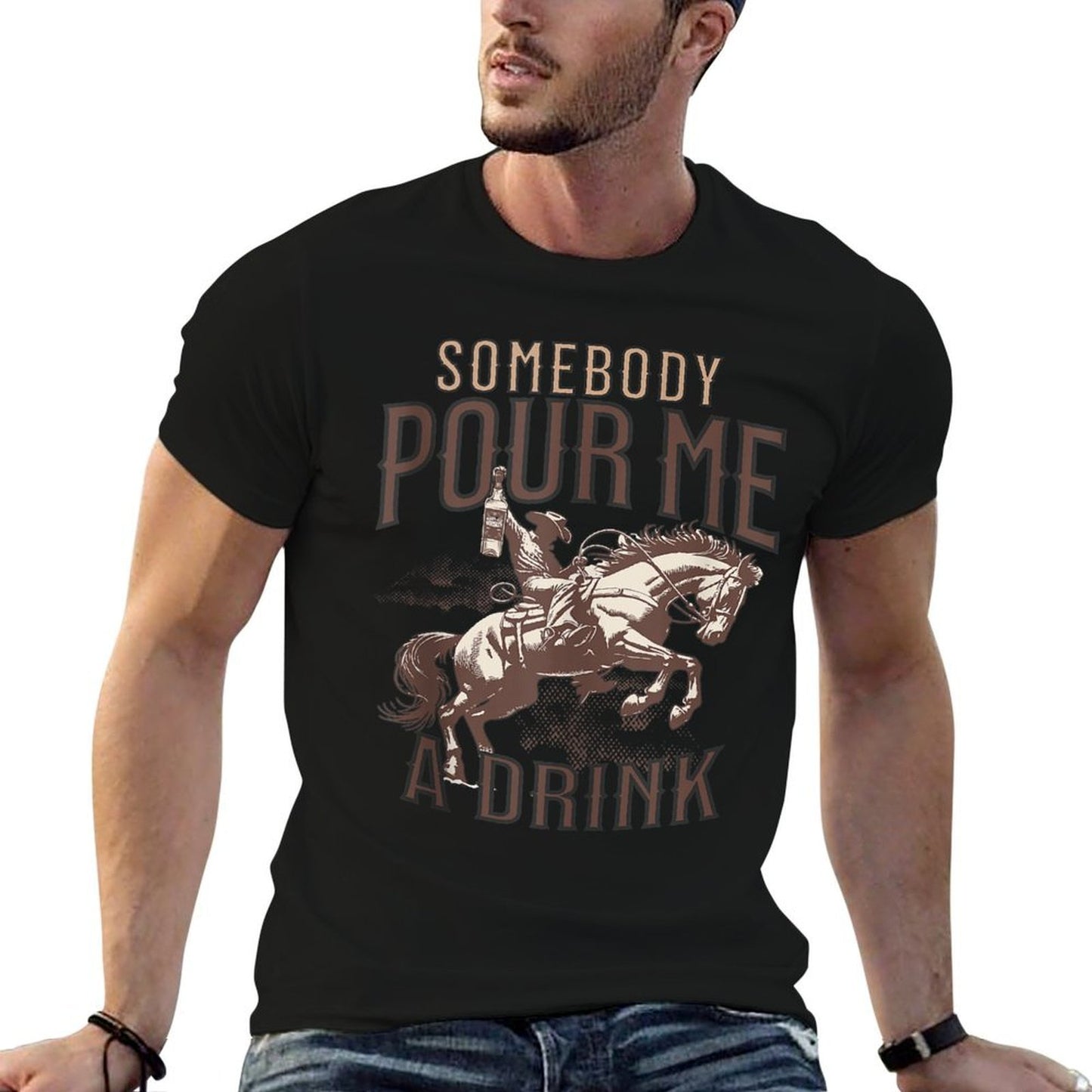 Somebody Pour Me A Drink Polyester Blend T-Shirt