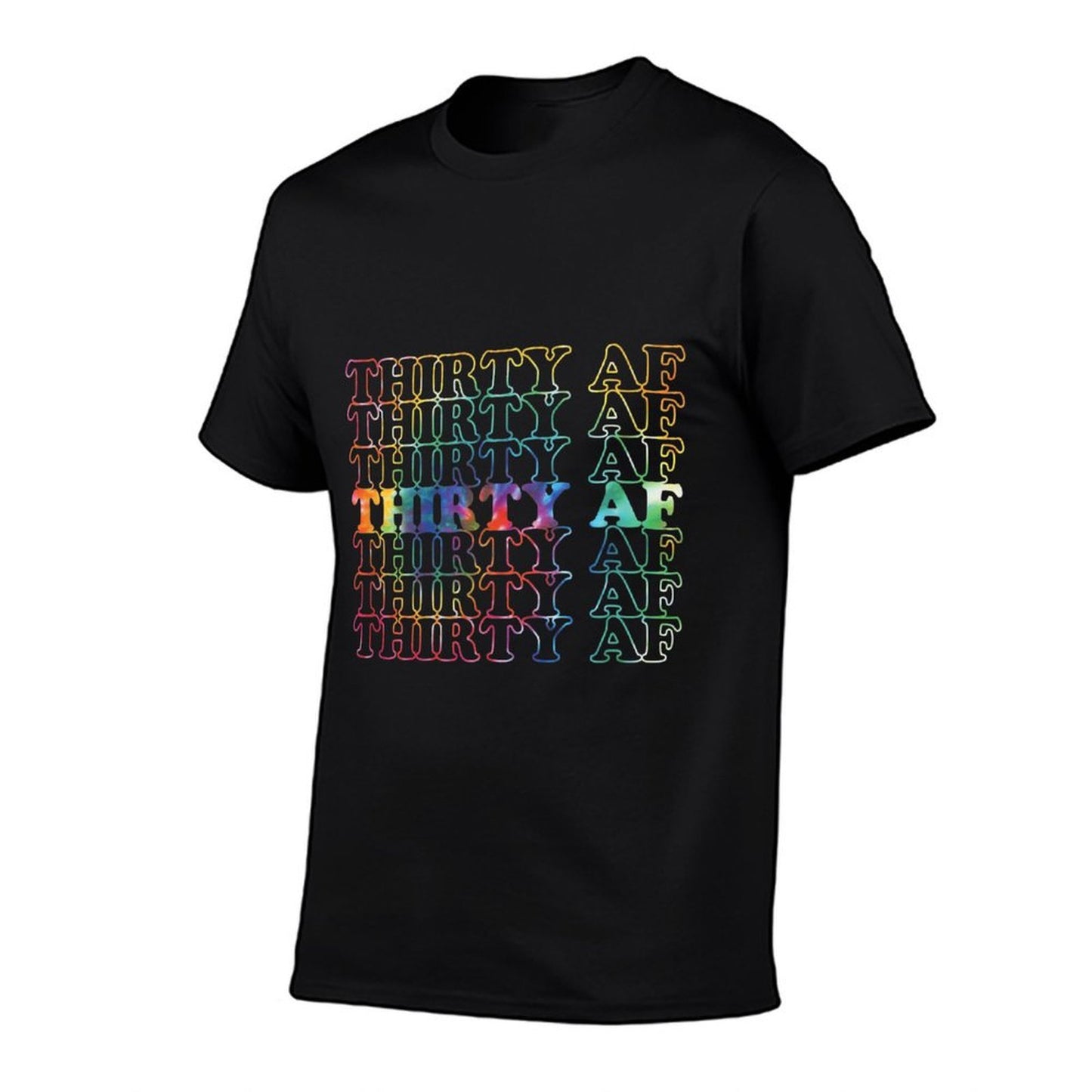 Thirty AF Tie Dye Cool Vintage Inspired 30th Birthday Relaxed-fit T-Shirt