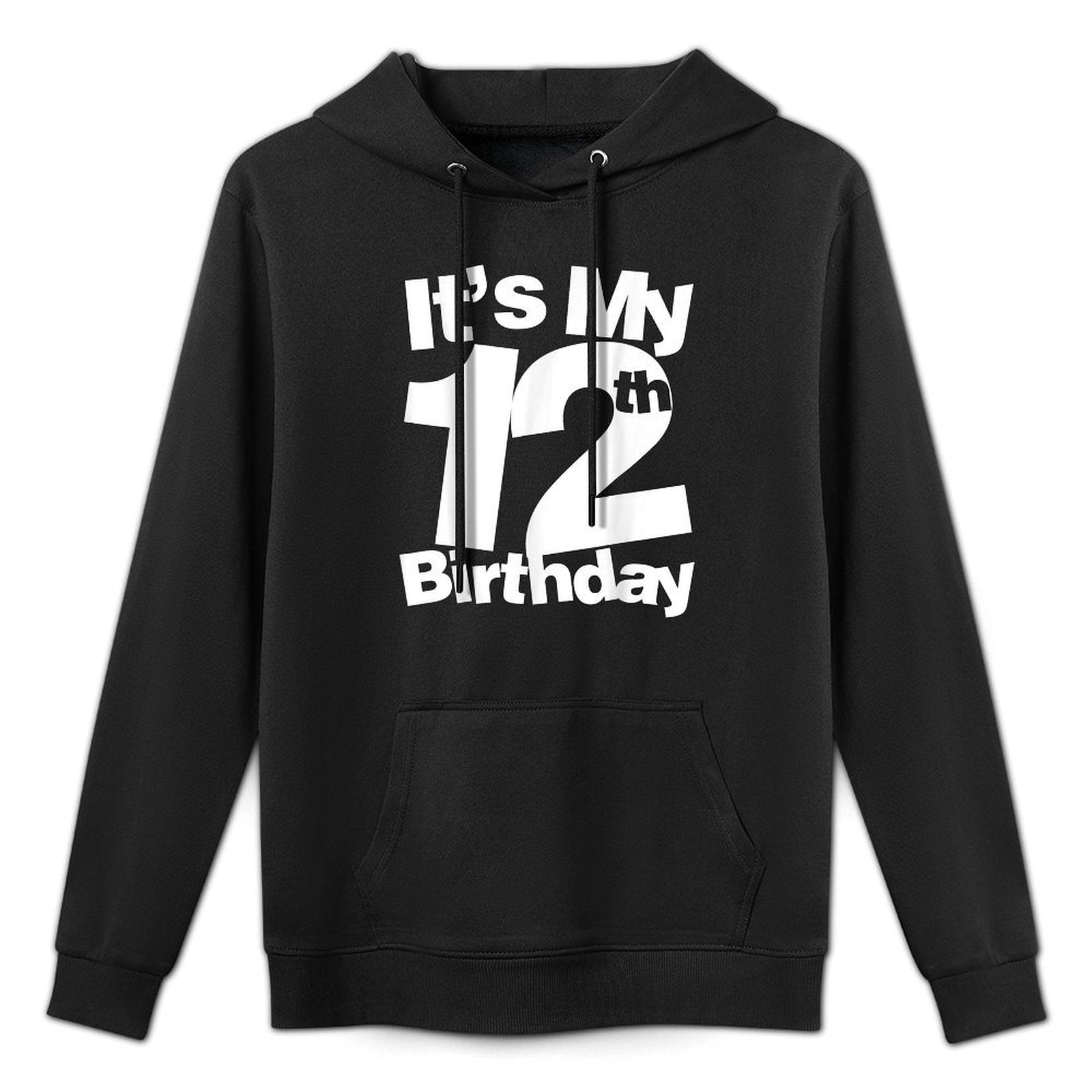 12th Birthday for 12 Year Olds Adjustable Hood Hoodie