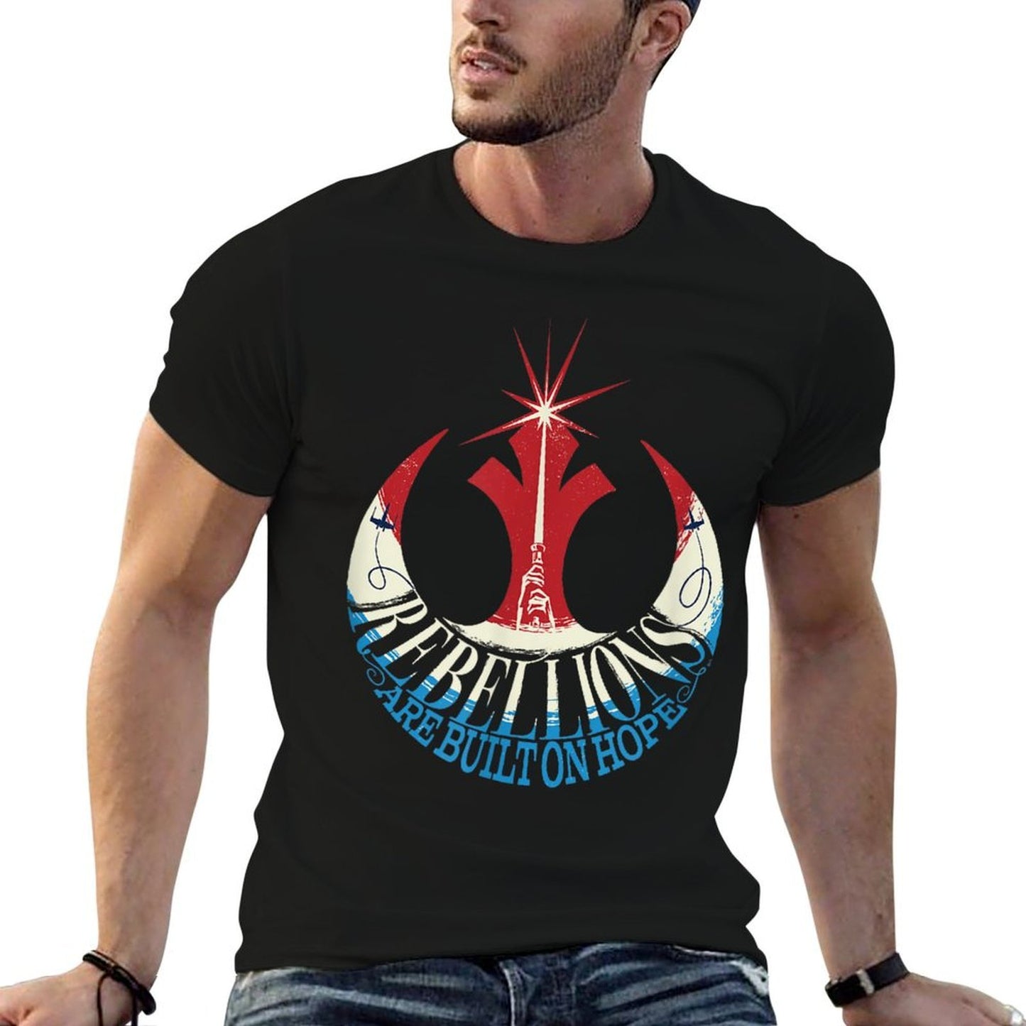 Star Wars Rebel Alliance Rebellions Are Built on Hope USA Oversized Silhouette T-Shirt