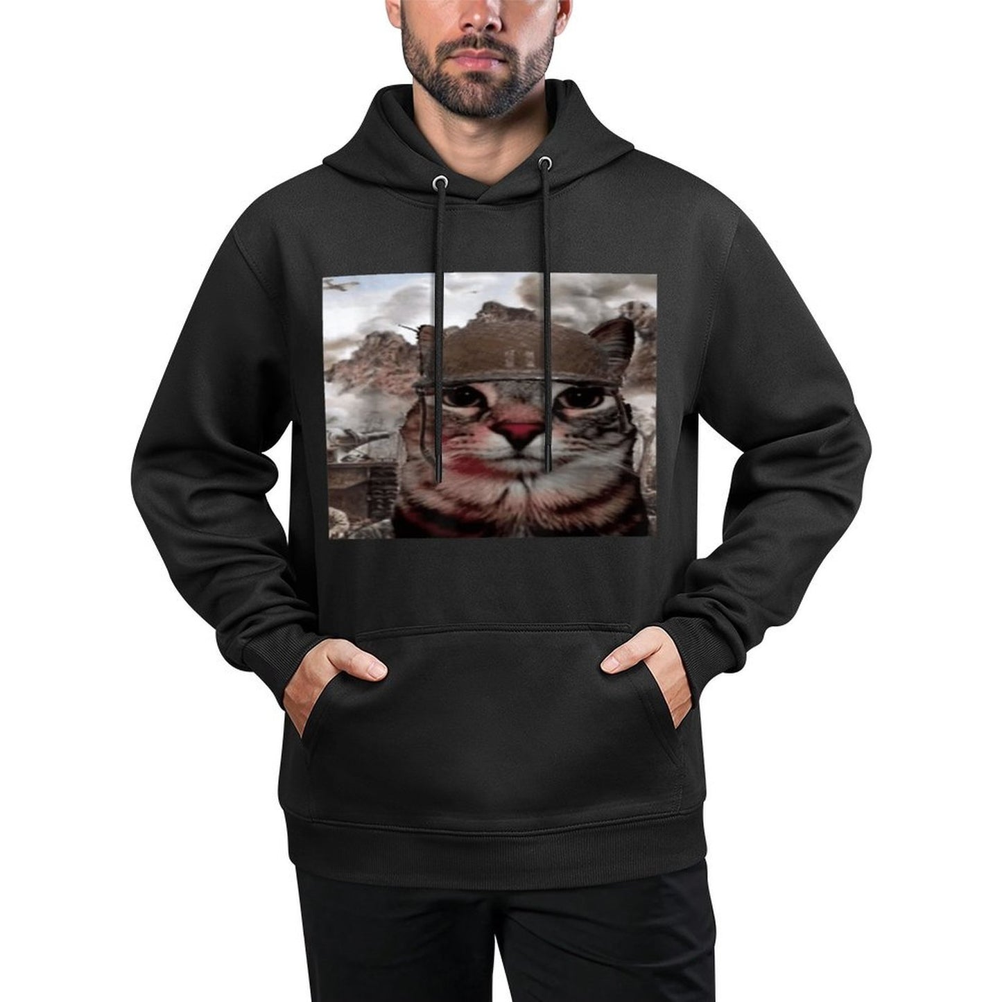 Thousand Yard Stare Funny for Men, for Women, for Girls. Adjustable Hood Hoodie