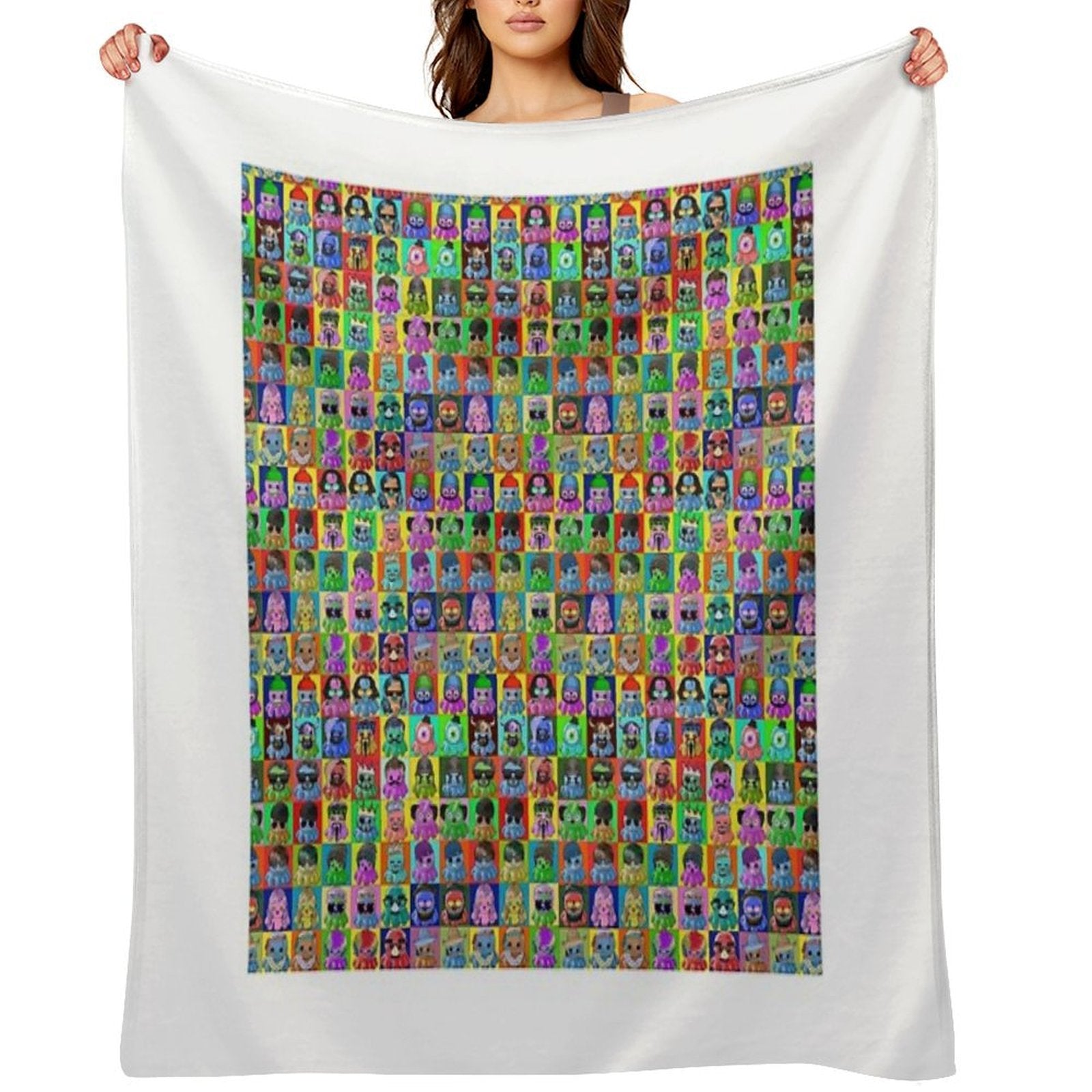 SQUID SQUAD Pattern Quick-dry Throw Blanket