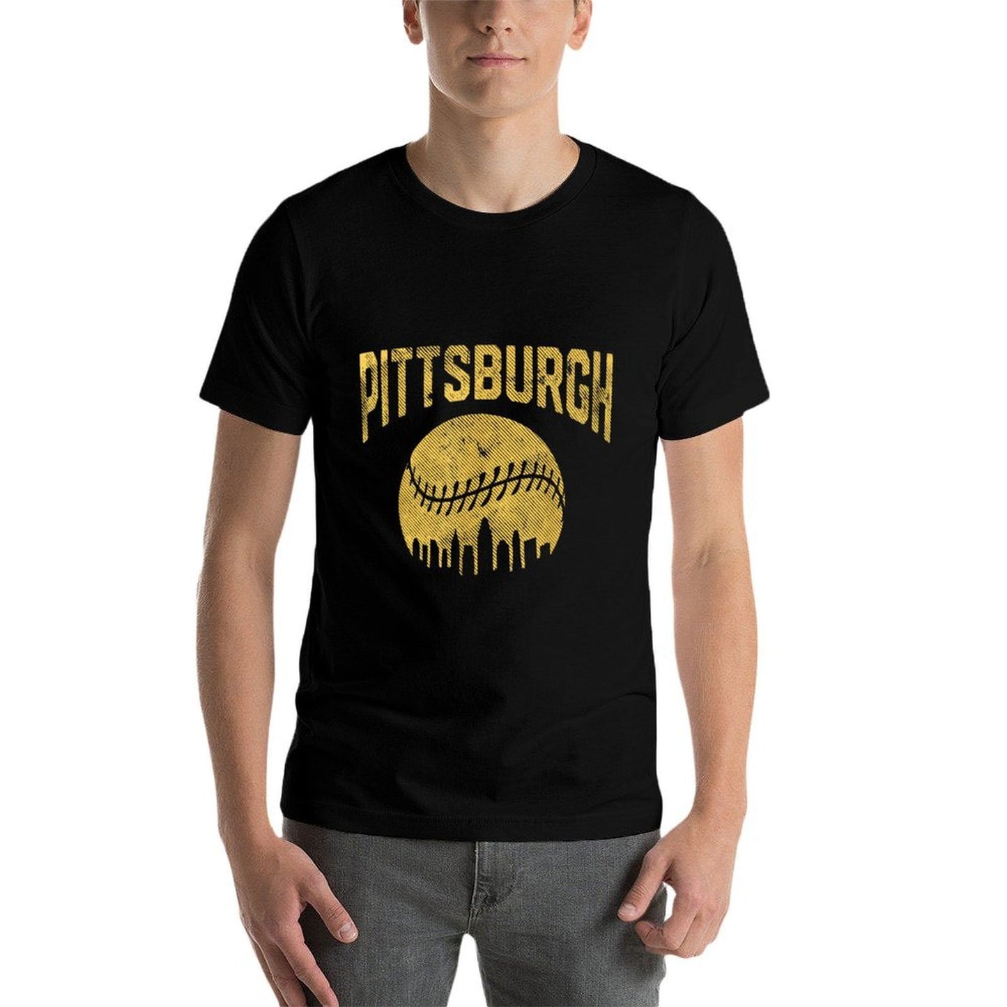 Vintage Pittsburgh Pennsylvania Baseball Fans Skyline Sports Soft T-Shirt