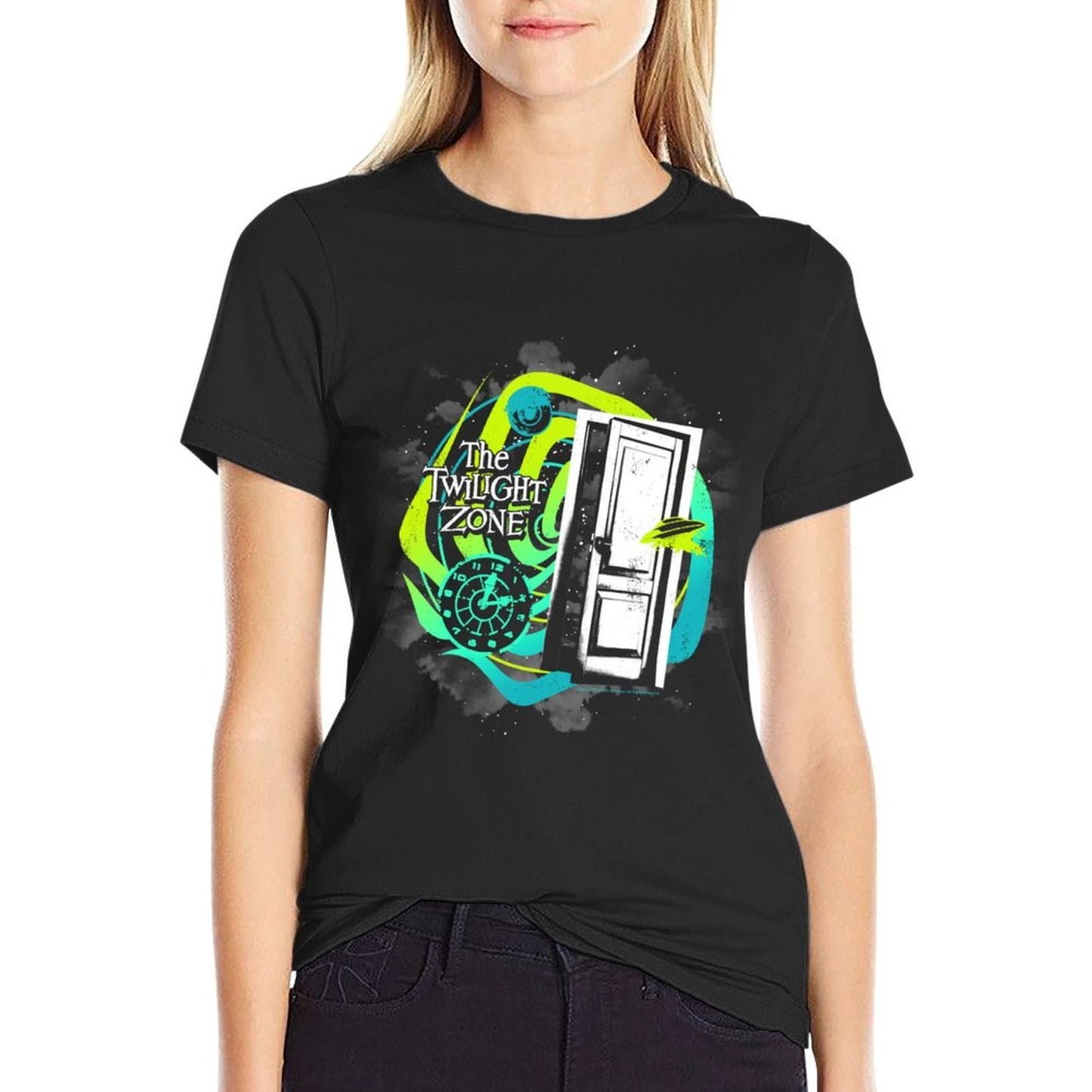 The Twilight Zone Galactic Mystery Logo Graphic-printed T-Shirt