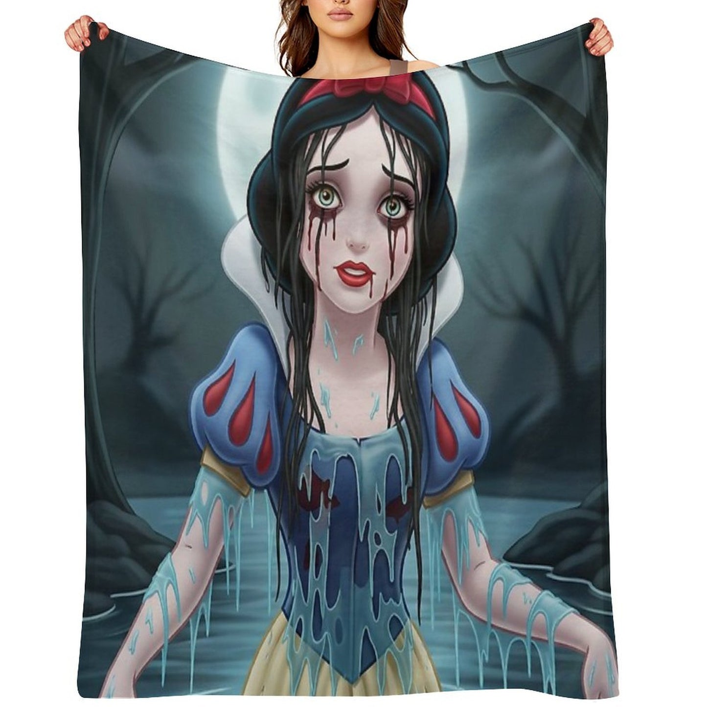 The Weeping Woman of The White Woods Travel-friendly Throw Blanket