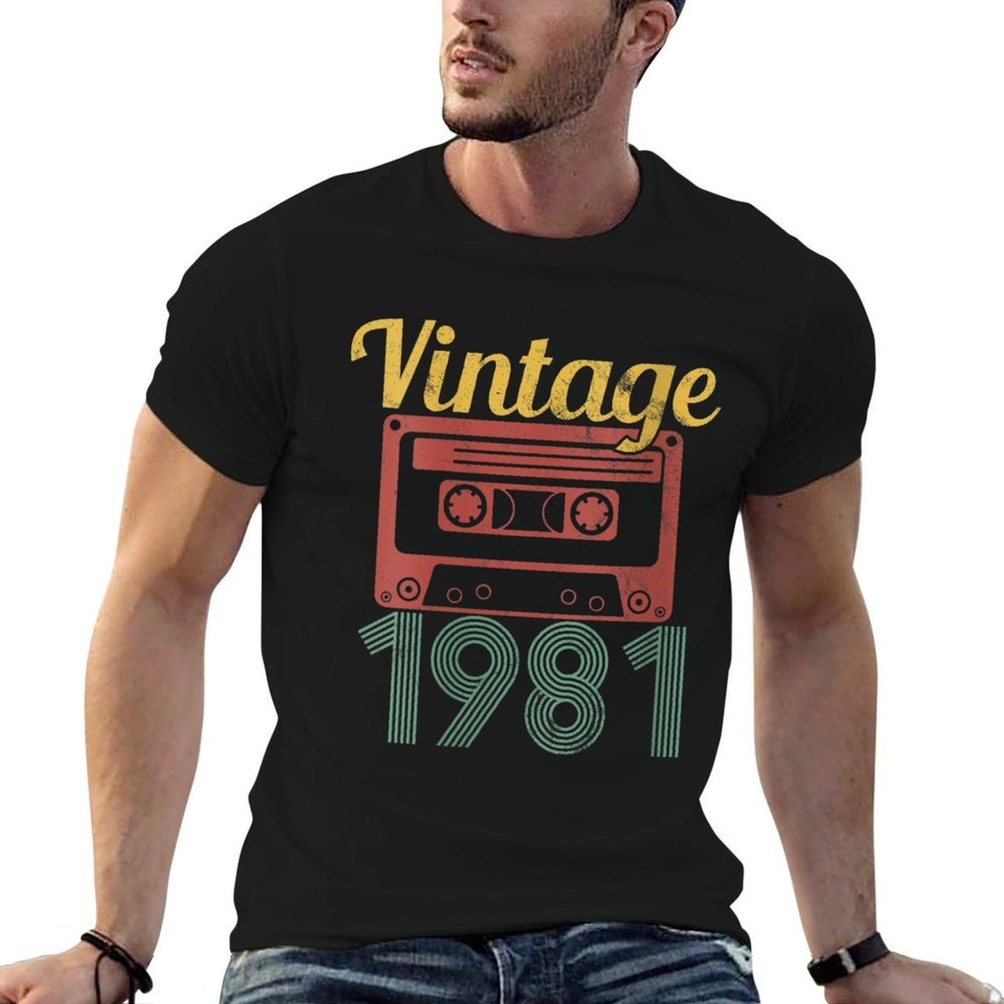 Womens 40th Birthday Gift Retro Cassette 40 Years Vintage 1981 Odor-resistant T-Shirt