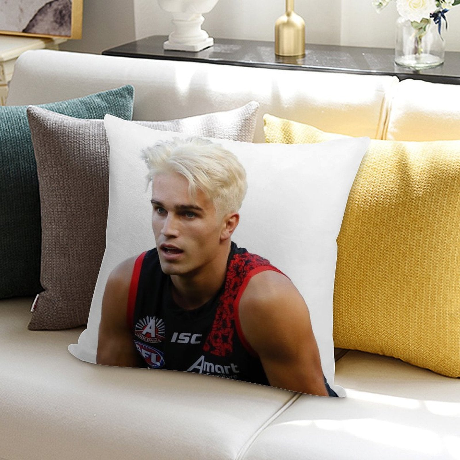 Matt Guelfi Soft Short Plush Fabric Throw Pillow