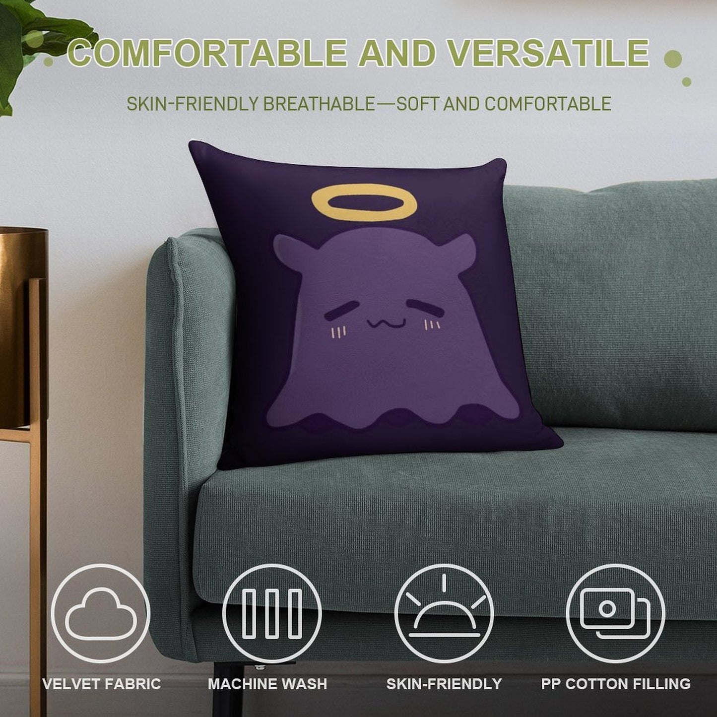 Tako Ina Soft Fade-Resistant Throw Pillow