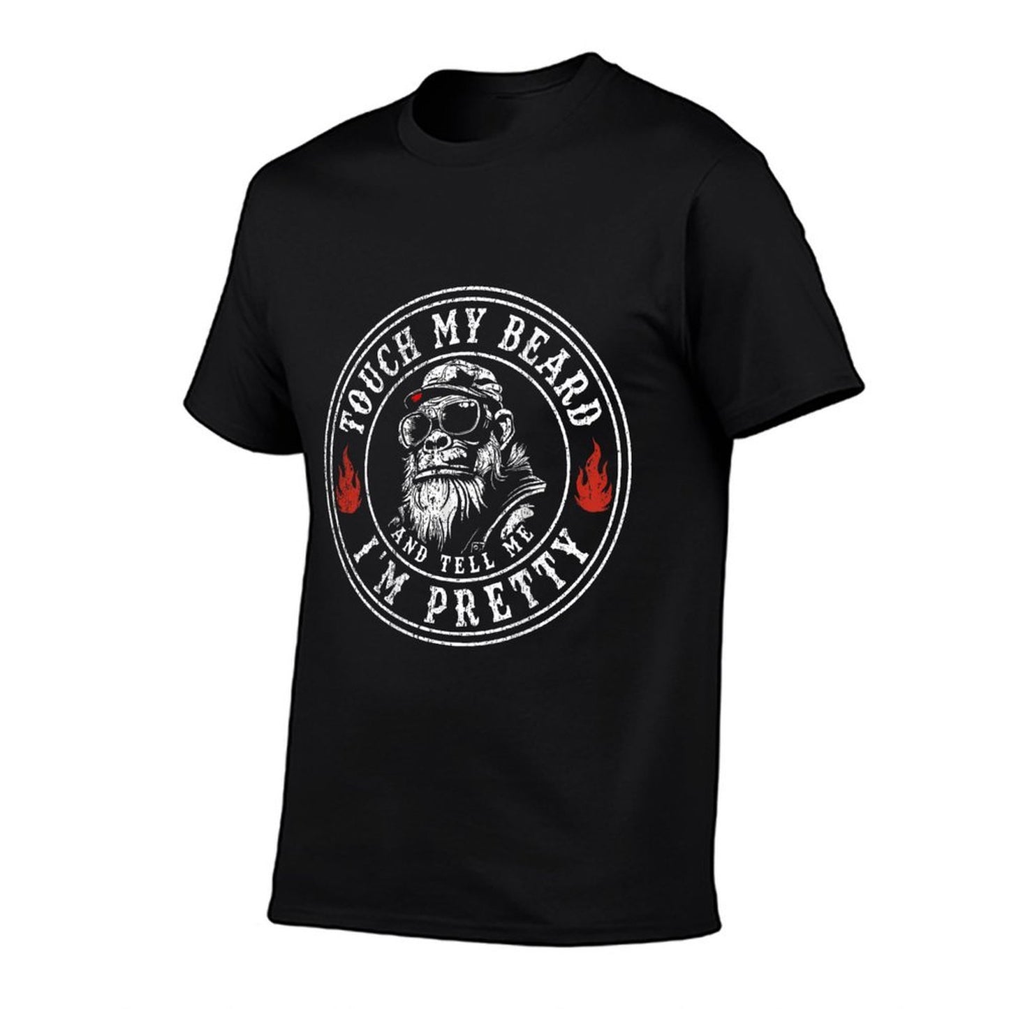 (On Back) Touch My Beard And Tell Me Im Pretty Monkey Men Relaxed-fit T-Shirt