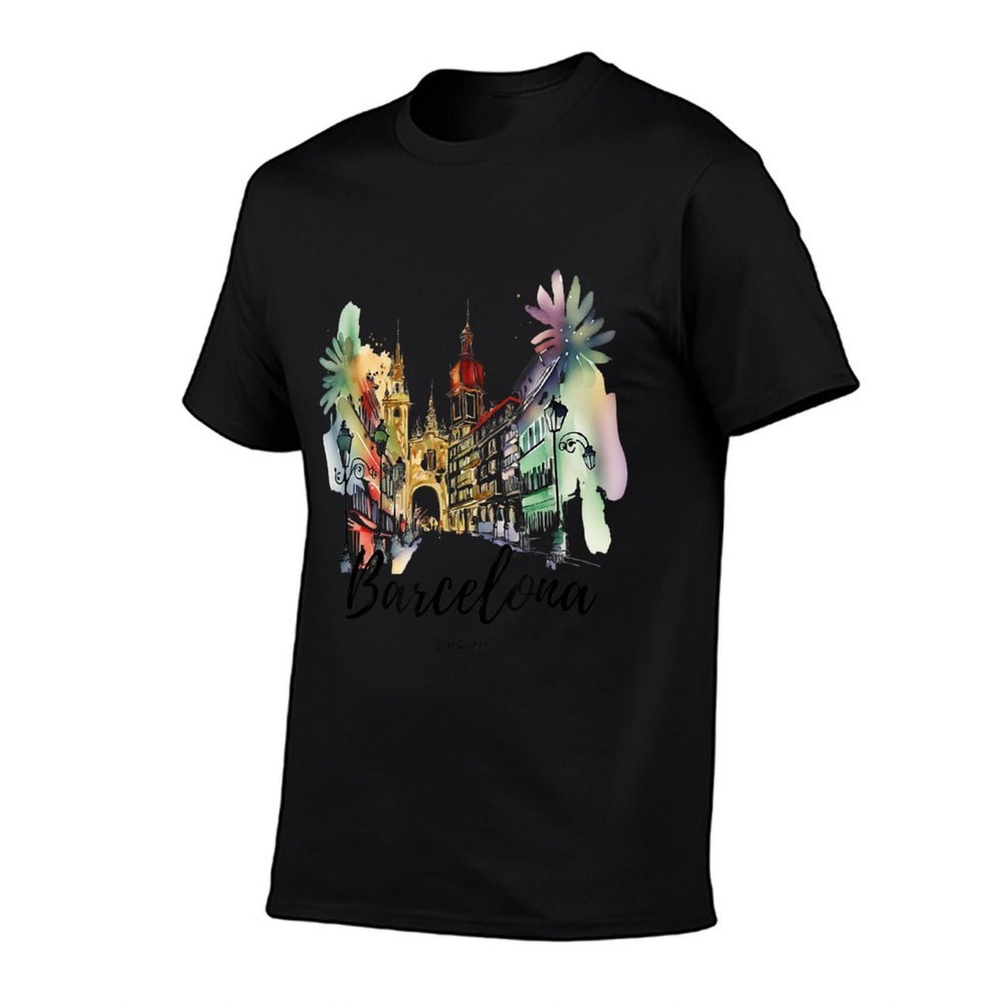 Vintage Spain Barcelona City Espana Souvenir Spain High-quality Stitching T-Shirt