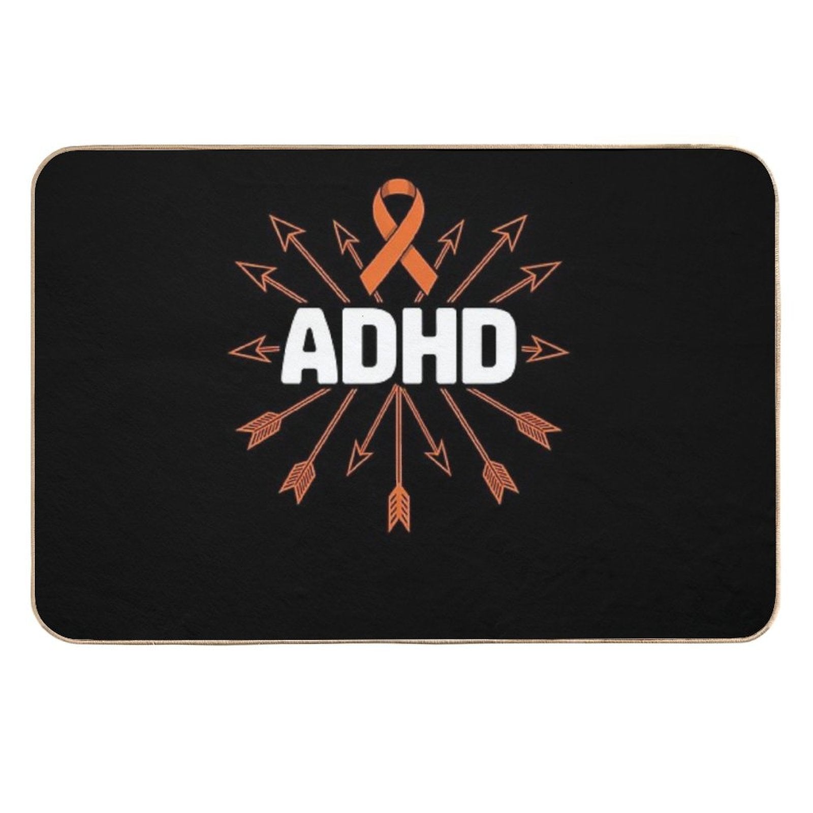 ADHD Awareness Illness Attention Deficit Warrior Survivor  Stain-Proof Bath Mat
