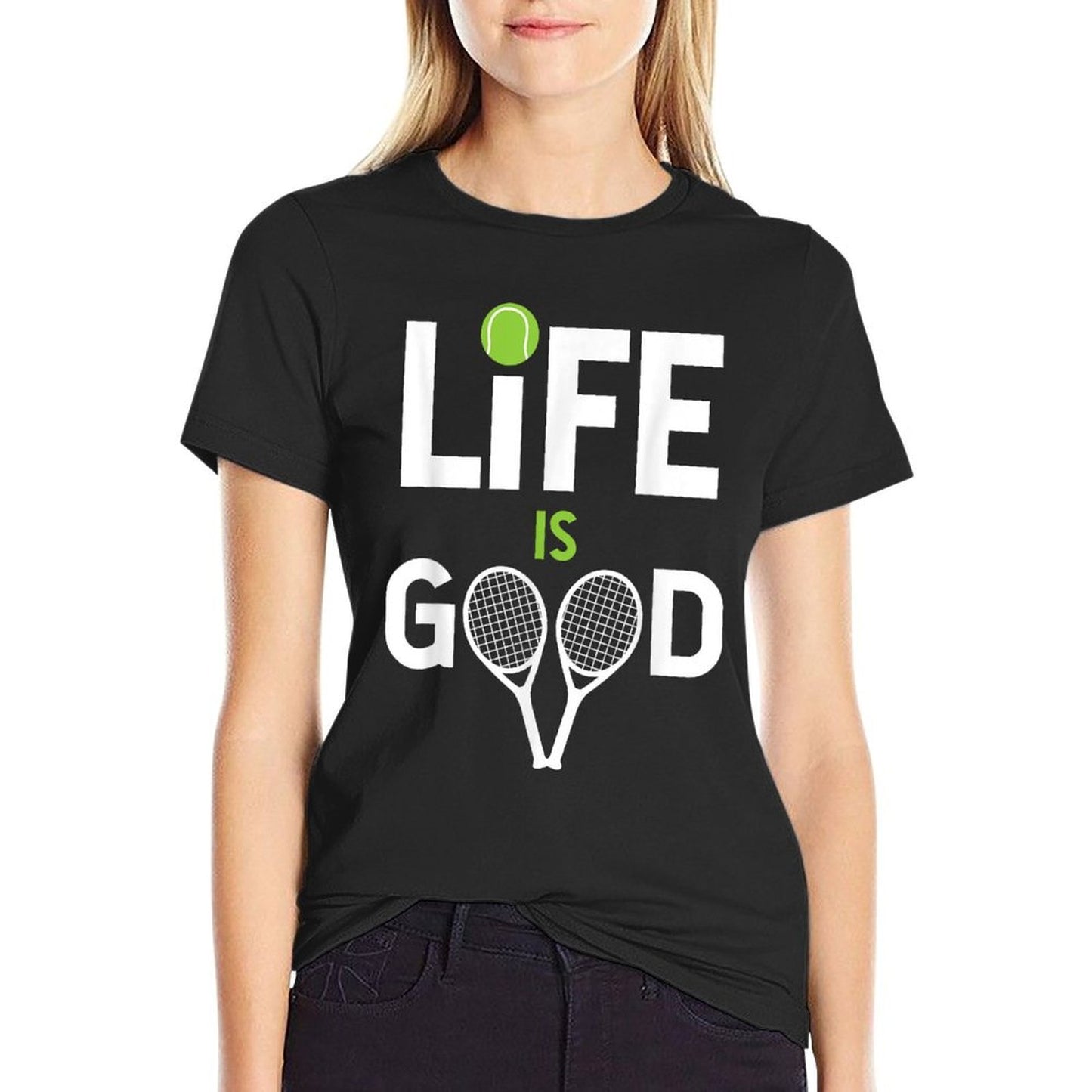 Tennis Is Good Tshirt Tennis Is Good Life Awesome Tennis Pla Relaxed-fit T-Shirt