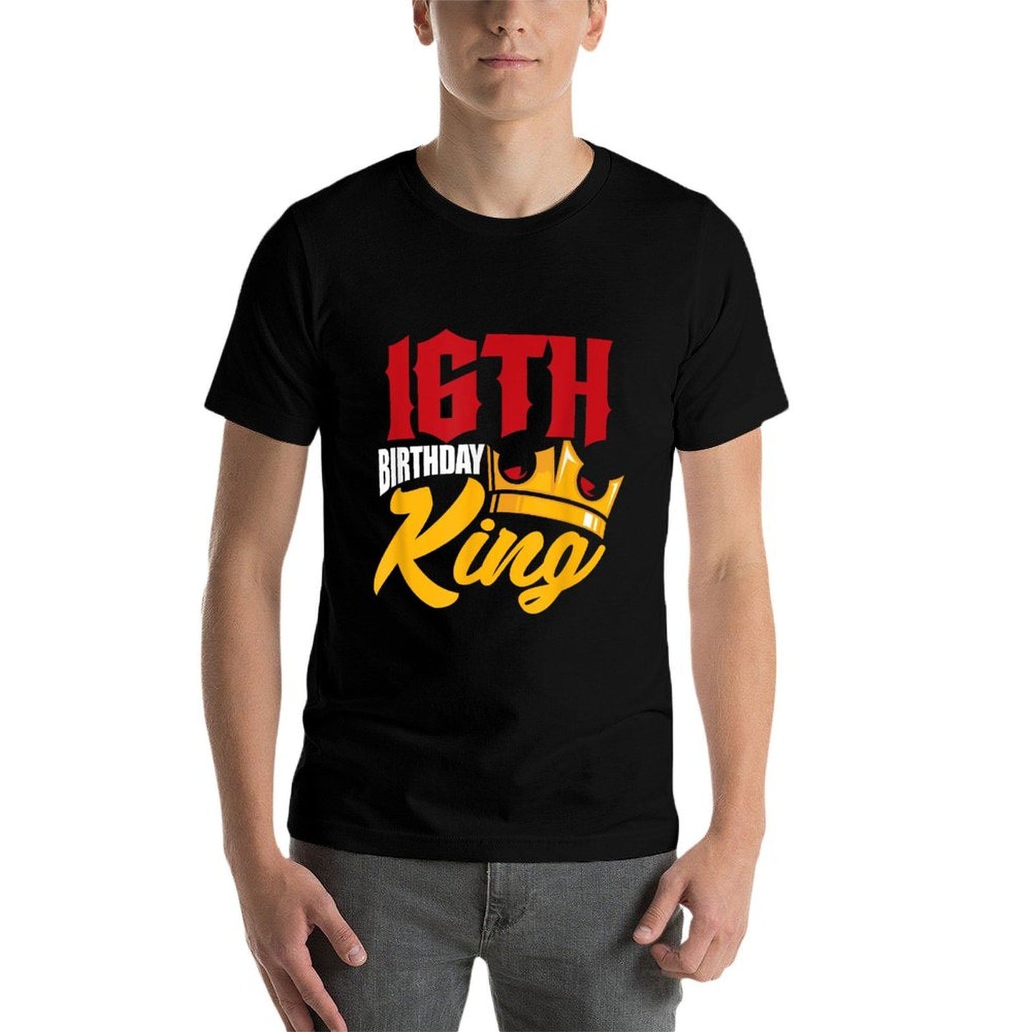 16th Birthday King Sixteen 16 Years Old Crown Affordable Price T-Shirt