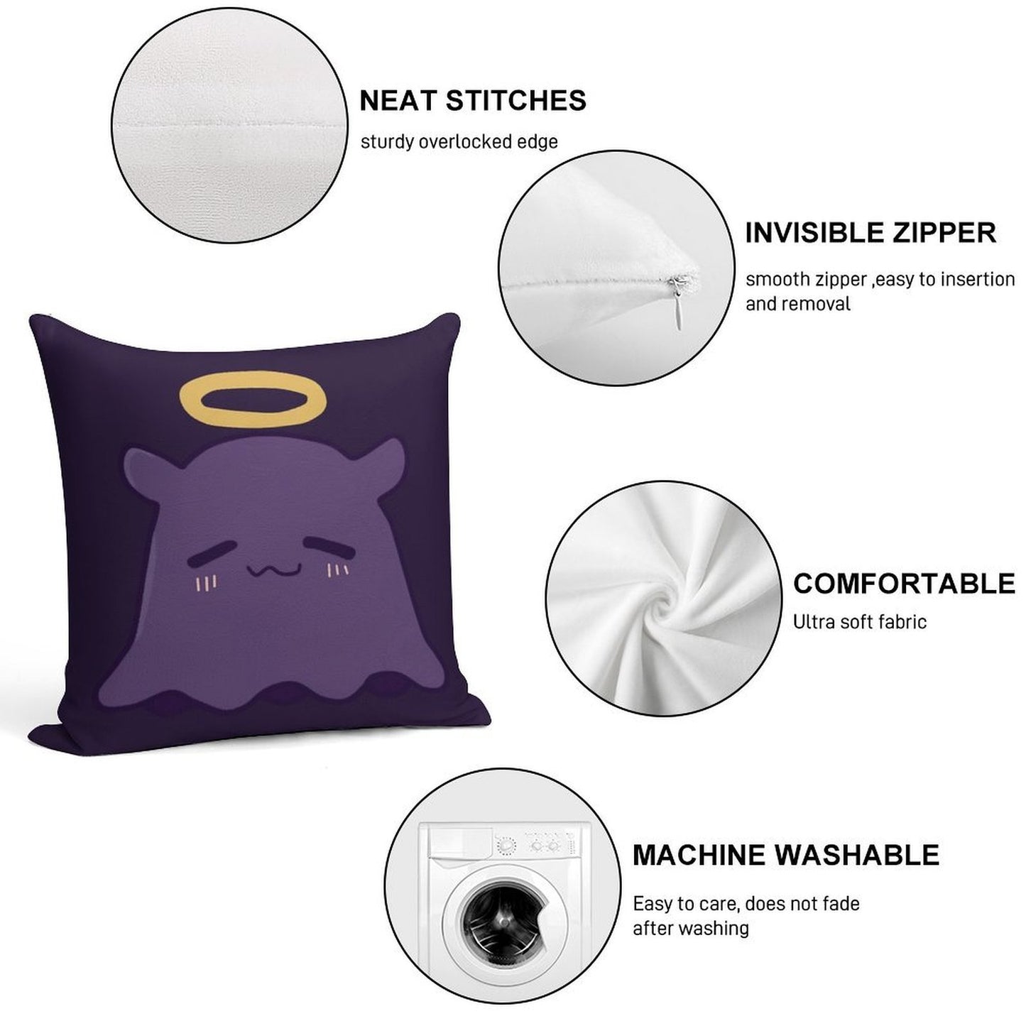 Tako Ina Soft Fade-Resistant Throw Pillow