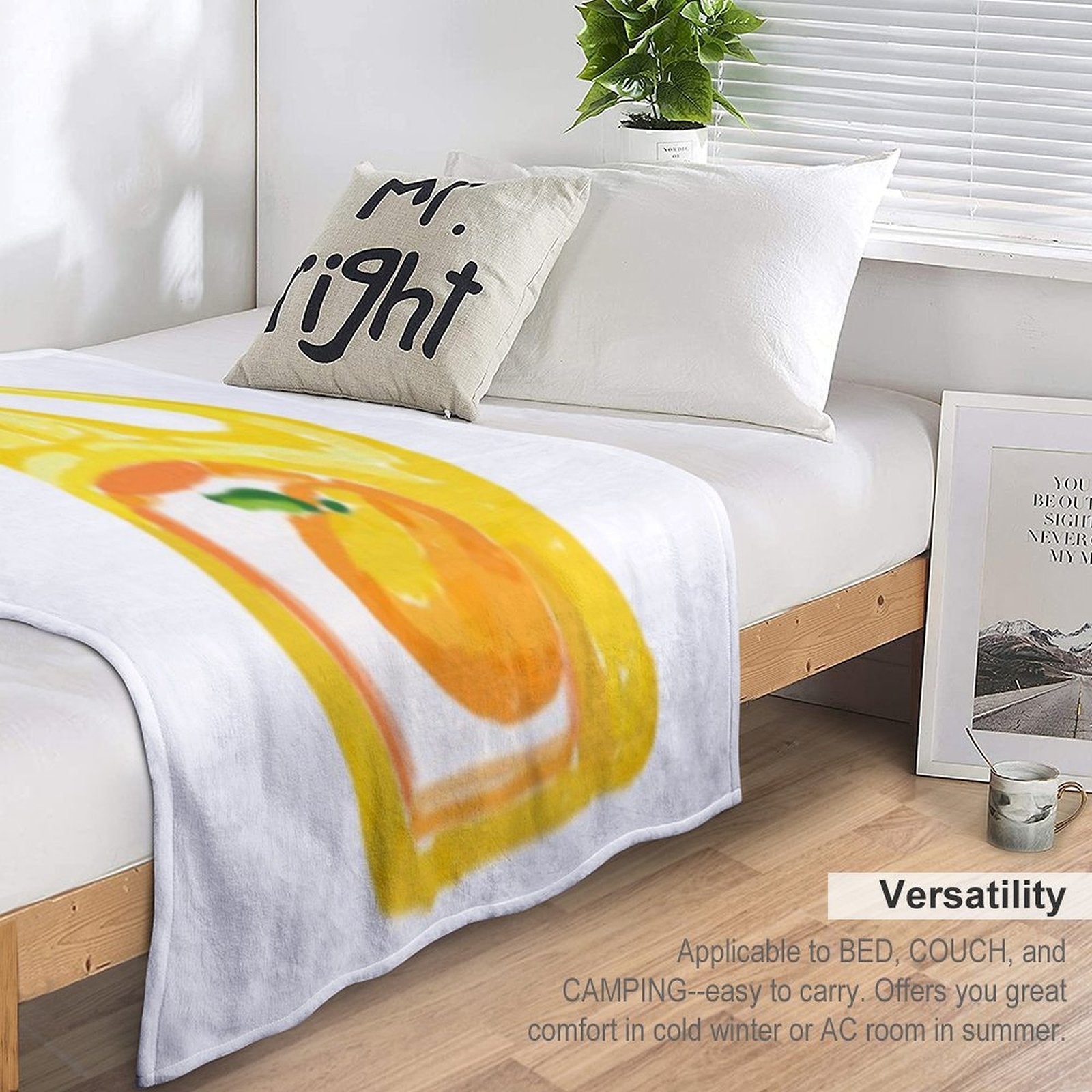 Orange Juice Premium Throw Blanket