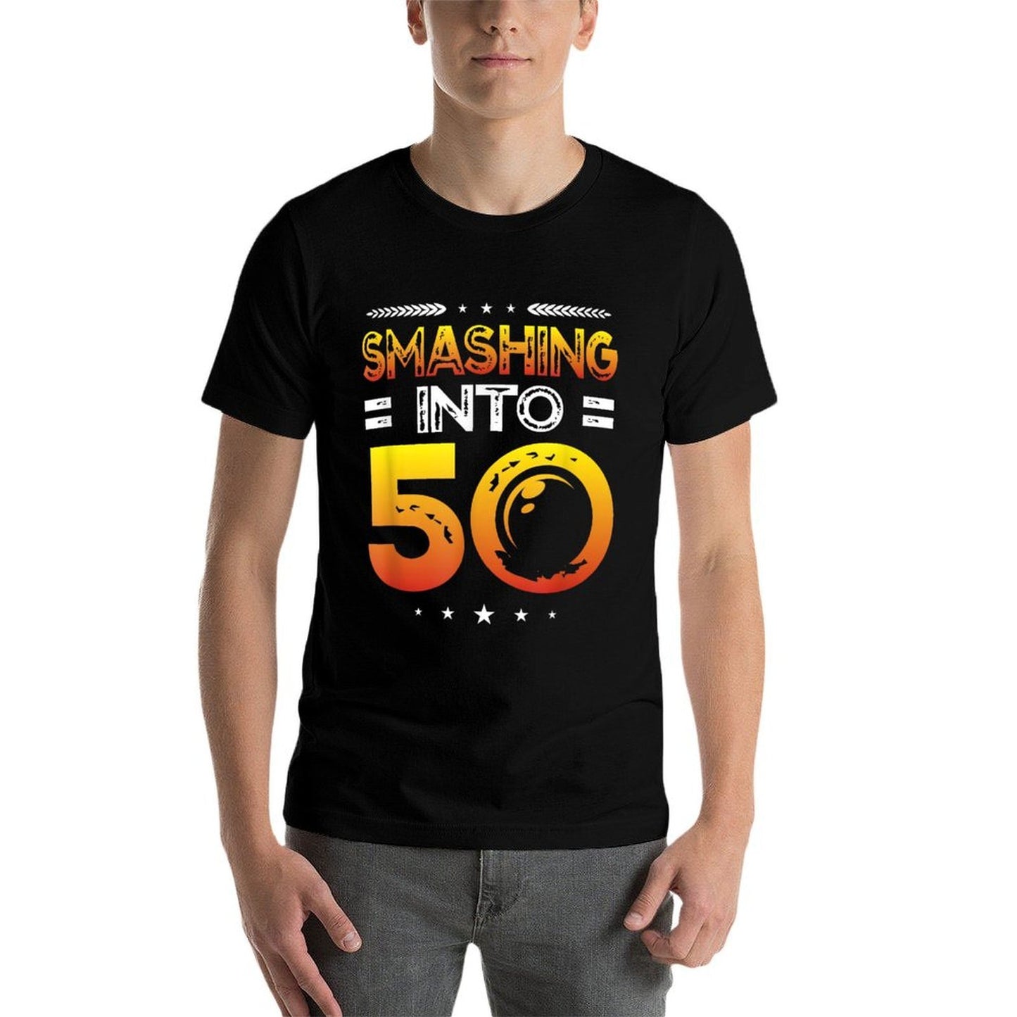 Smashing Into 50 Years Table Tennis Lover 50th Birthday  Easy-care T-Shirt