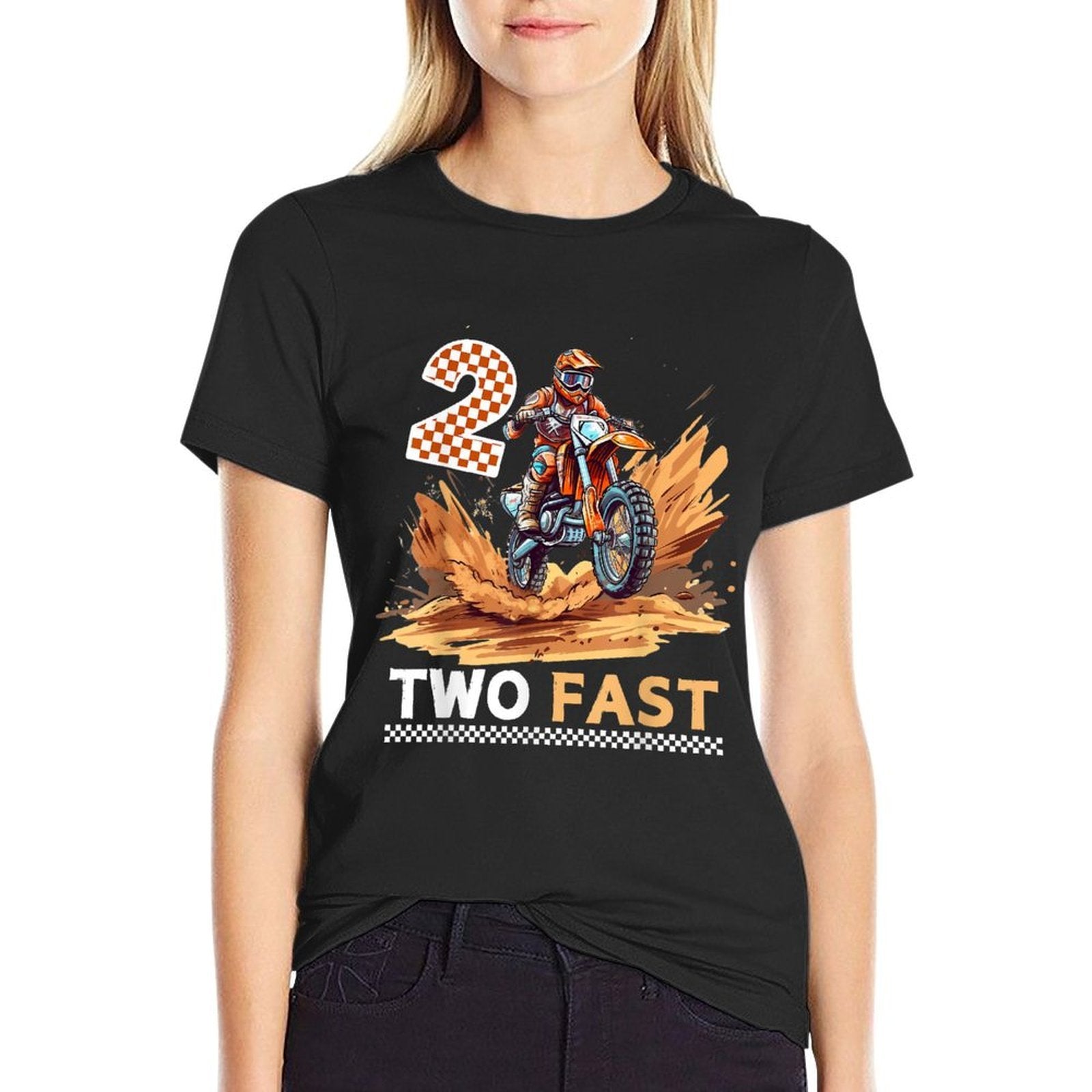 Two Fast ATV Kids Dirt Bike 2nd Birthday  Slim-fit Cut T-Shirt