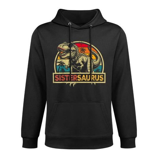 Sistersaurus T Rex Dinosaur Sister Saurus Family Matching Customizable Surface Hoodie
