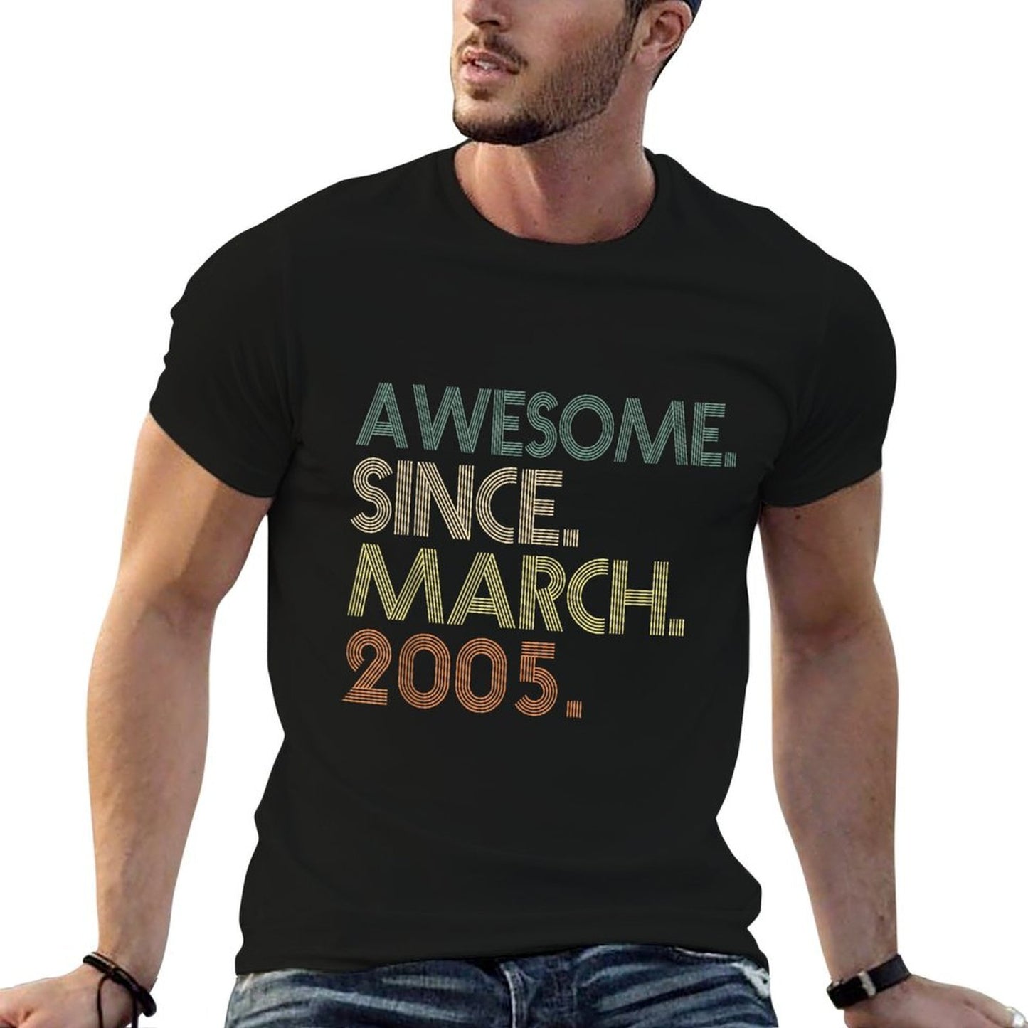 17th Birthday 17 Years Old Awesome Since March 2005 Relaxed-fit T-Shirt