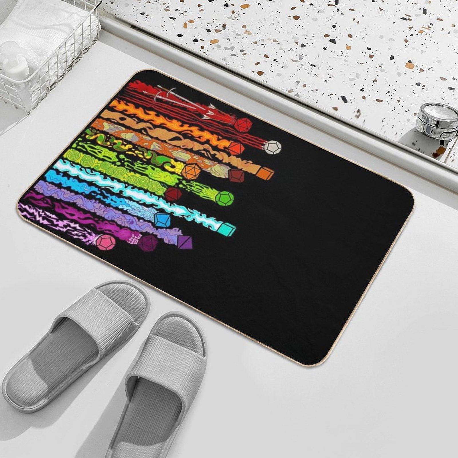 Damage Dice  Fade-Resistant Bath Mat