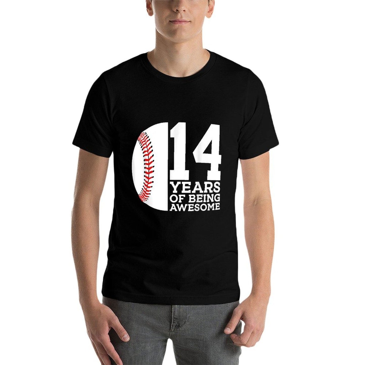 14 YEARS OF BEING AWESOME BASEBALL 14TH BIRTHDAY Durable T-Shirt