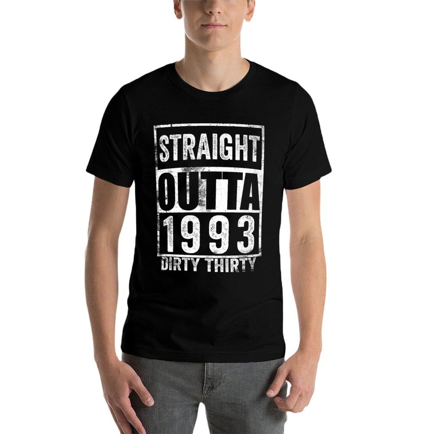 Straight Outta 1993 Dirty Thirty 30 Years 30th Birthday 2023 Premium Cotton T-Shirt