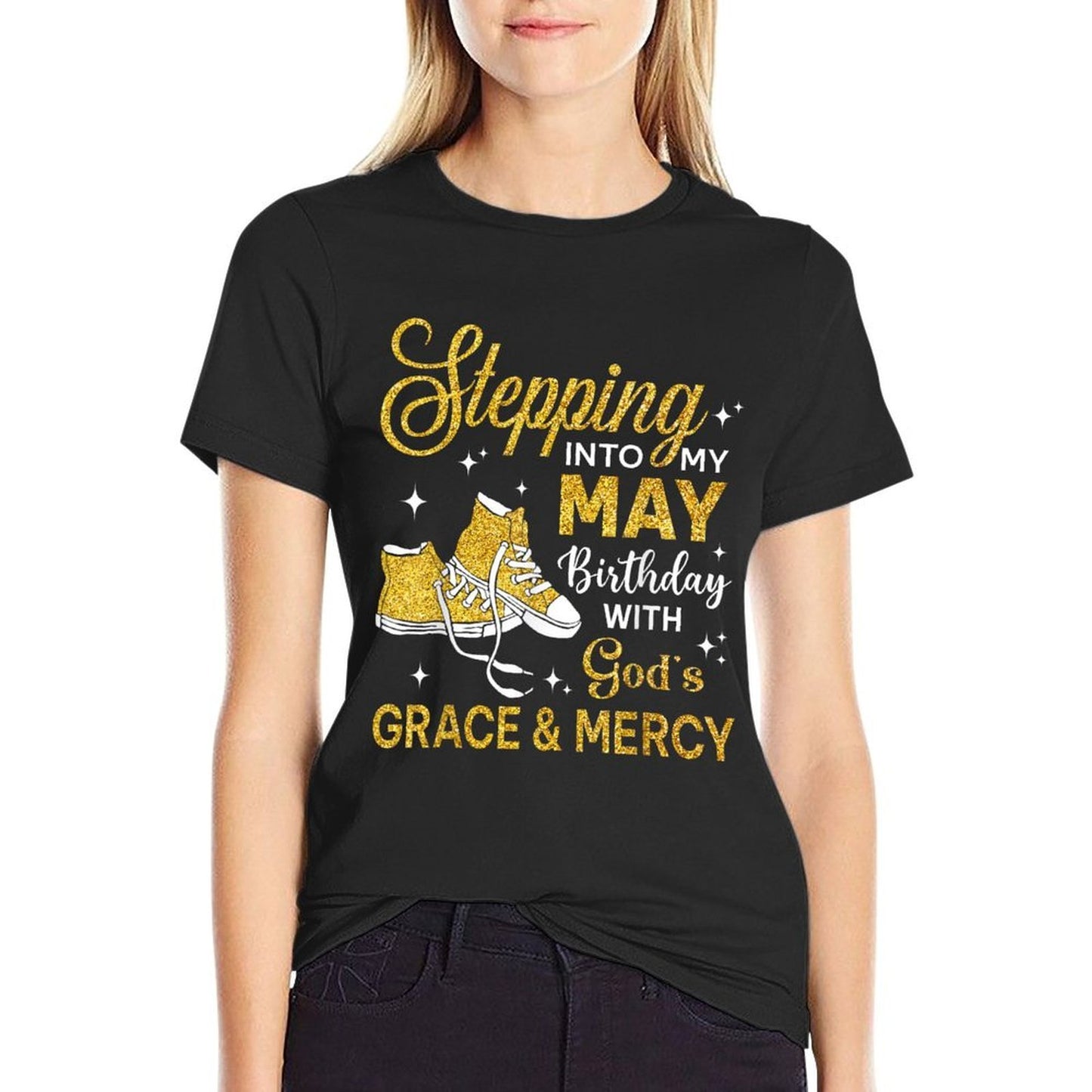 Stepping Into My May Birthday Women Girl Shoes Vintage-inspired T-Shirt