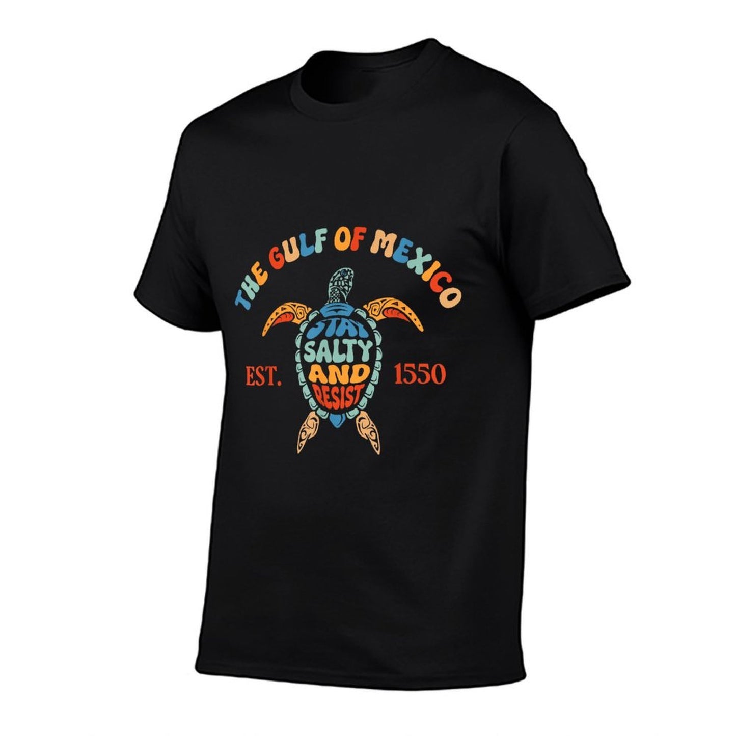 Women Stay The Gulf of Mexico Be Salty And Resist Turtle Fade-proof Color T-Shirt