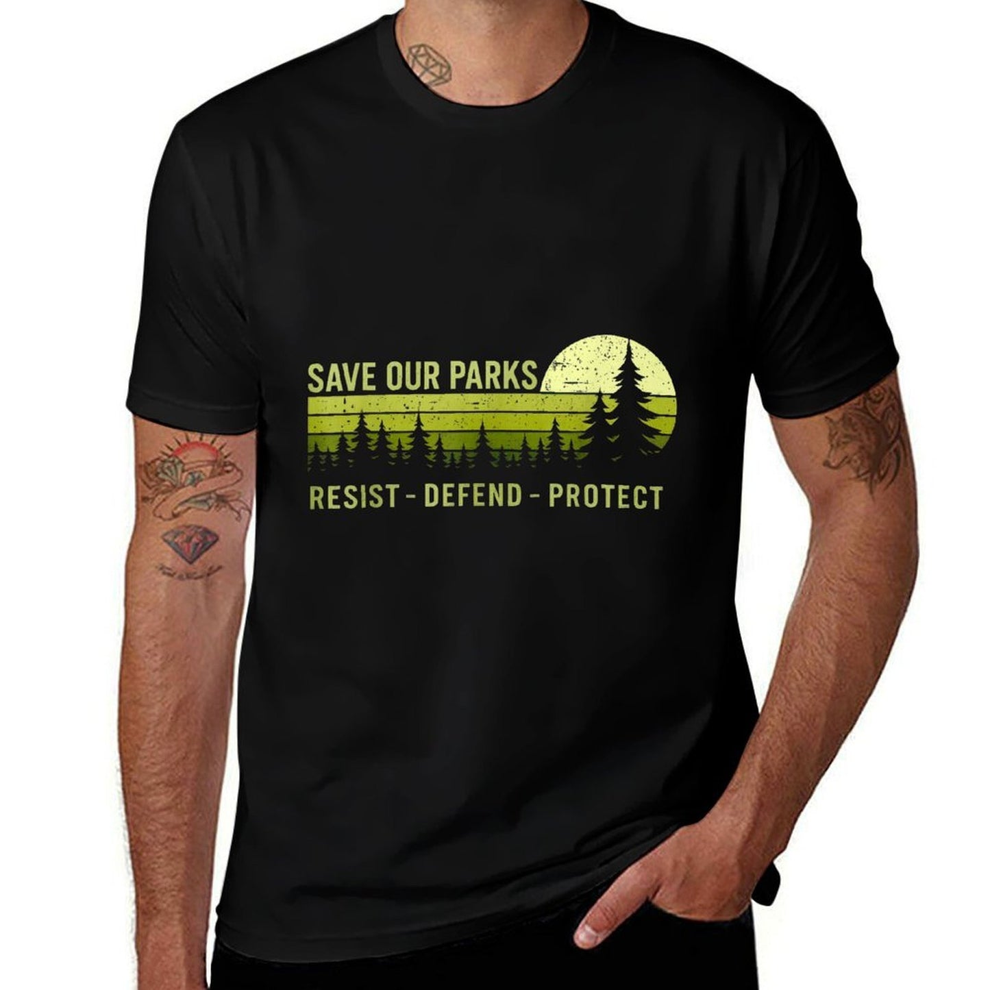 Vintage Save Our Parks Resist National Park Protect ALT US Odor-resistant T-Shirt