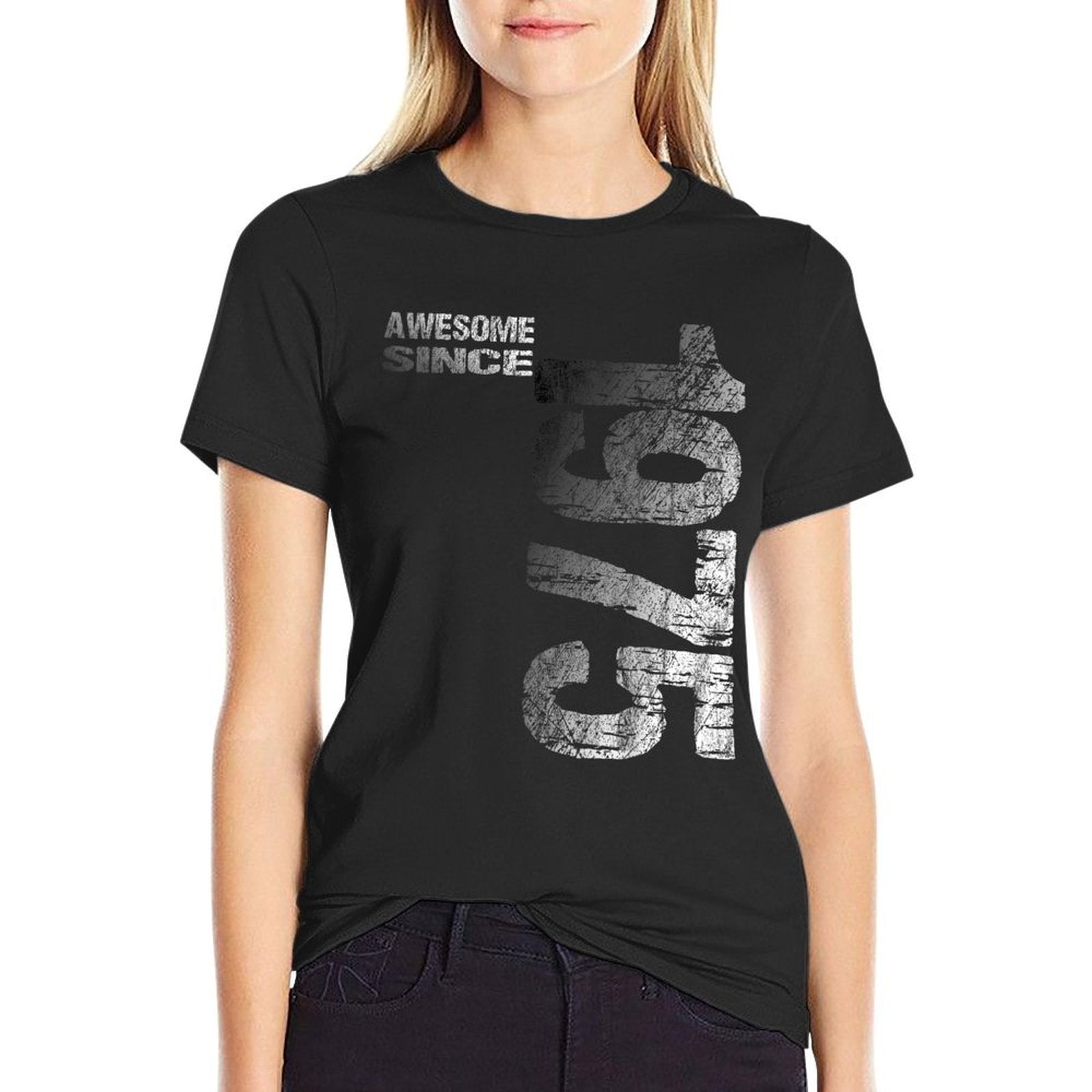 Awesome Since 1975 50th Birthday Born 1975  Cotton T-Shirt