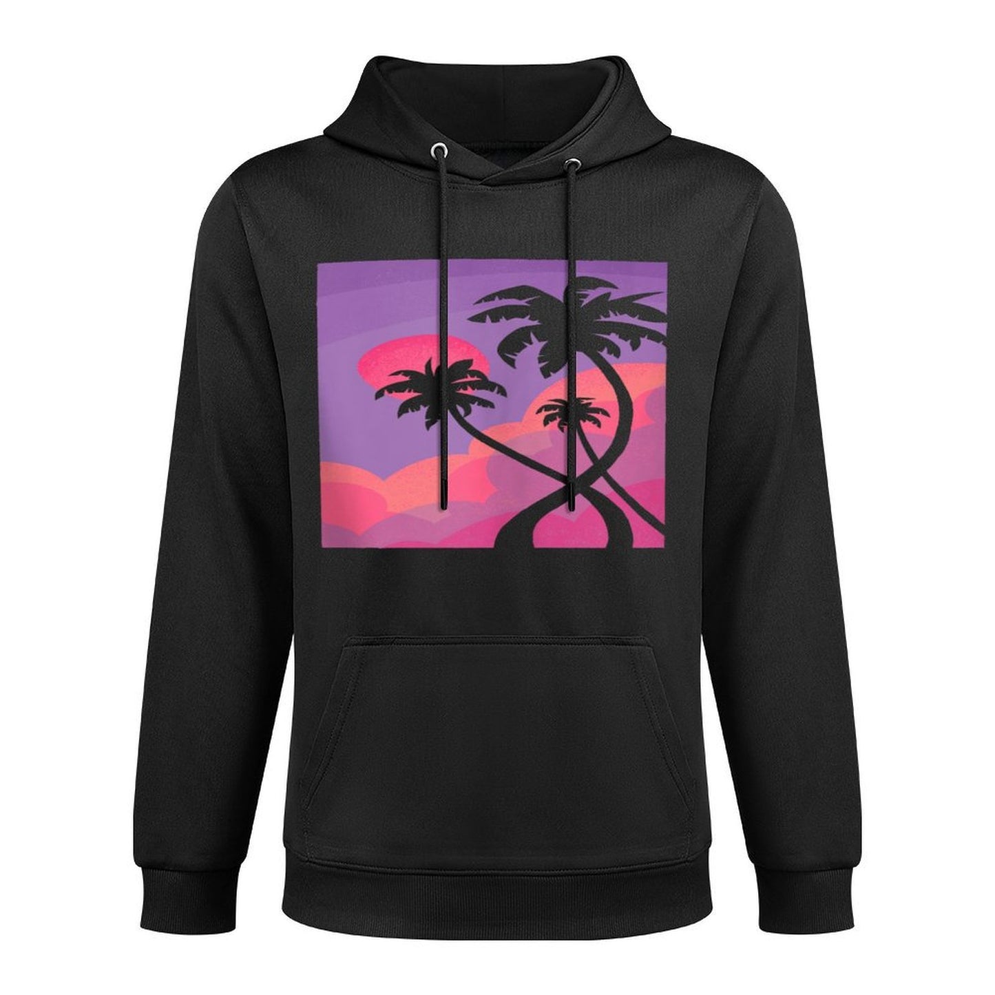 Threadless Waynem Twilight Palms Graphic Relaxed Fit Hoodie